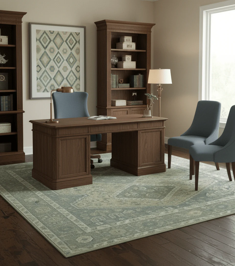 Beige And Gray Traditional Turkish Design Hand Knotted Custom Made Wool Rug - Image 2