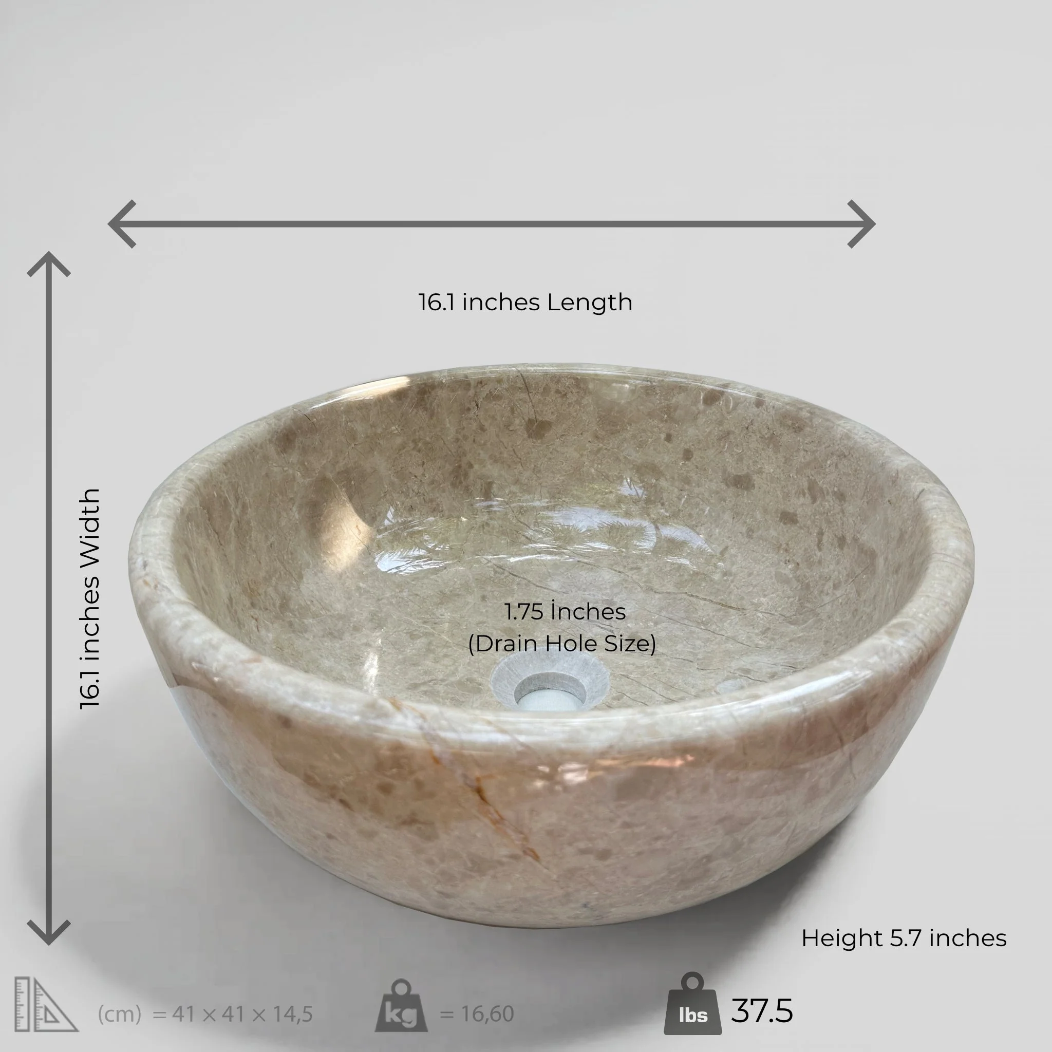 Beige Marble Sink - Image 2