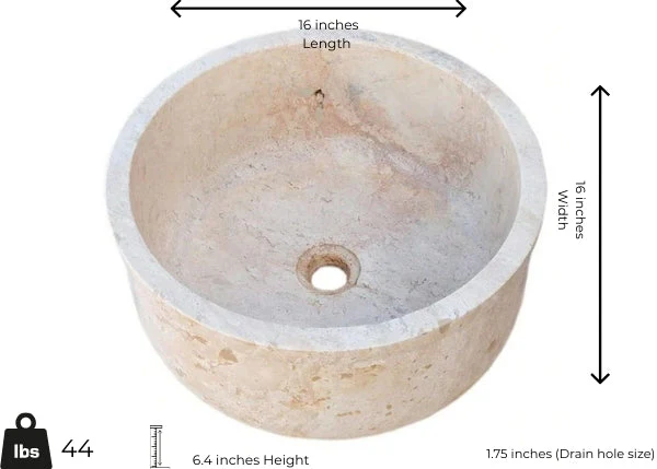 Beige Travertine Sink - Image 2