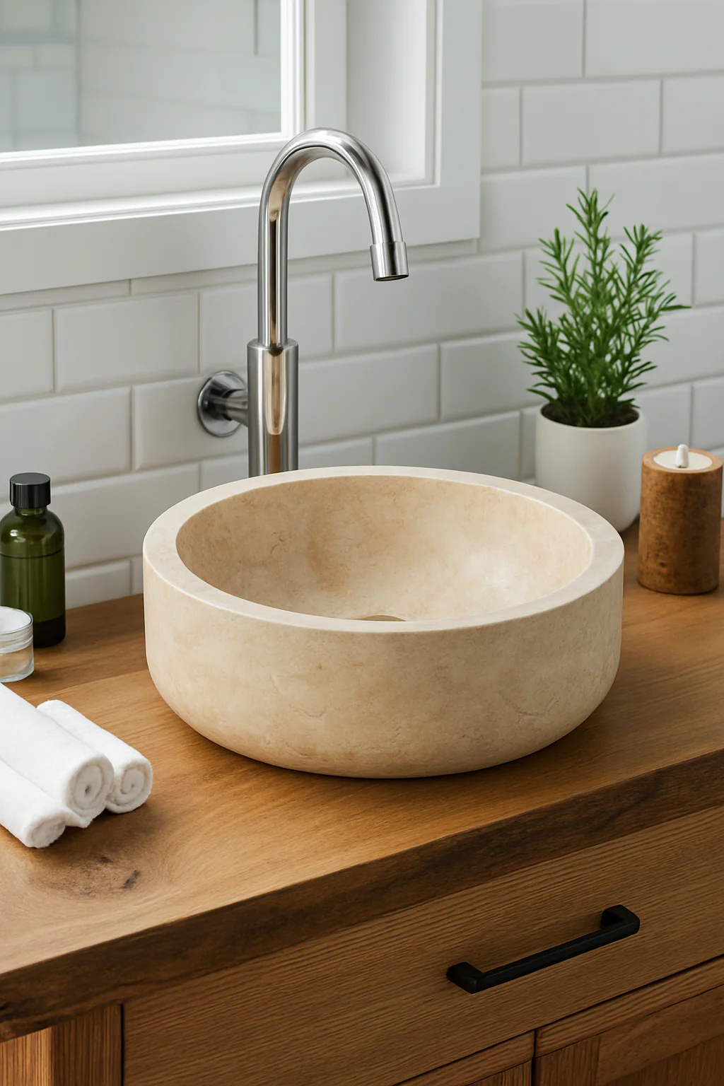 Beige Travertine Sink - Image 4