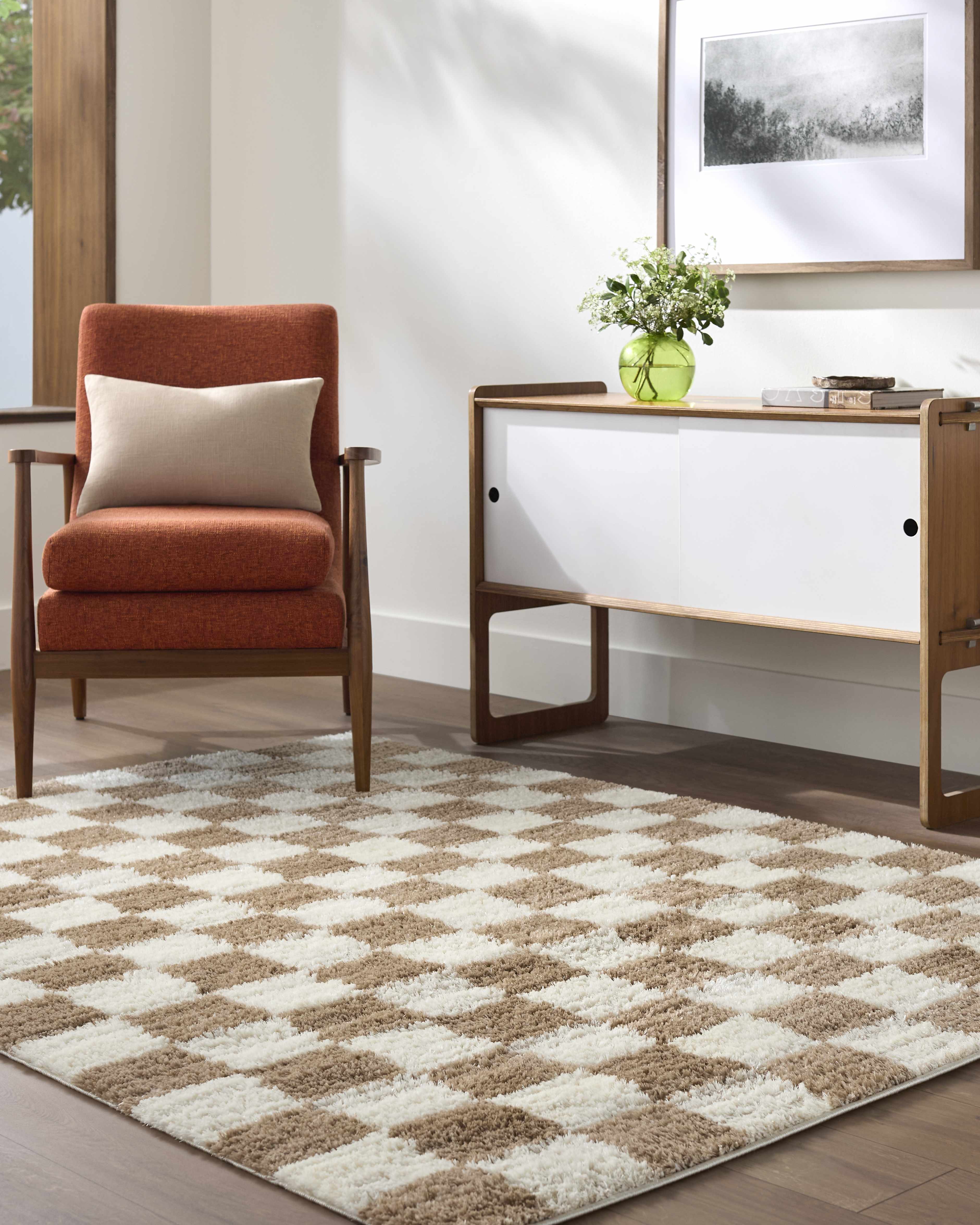 Belita Cream Luxe Shag Area Rug - Image 2