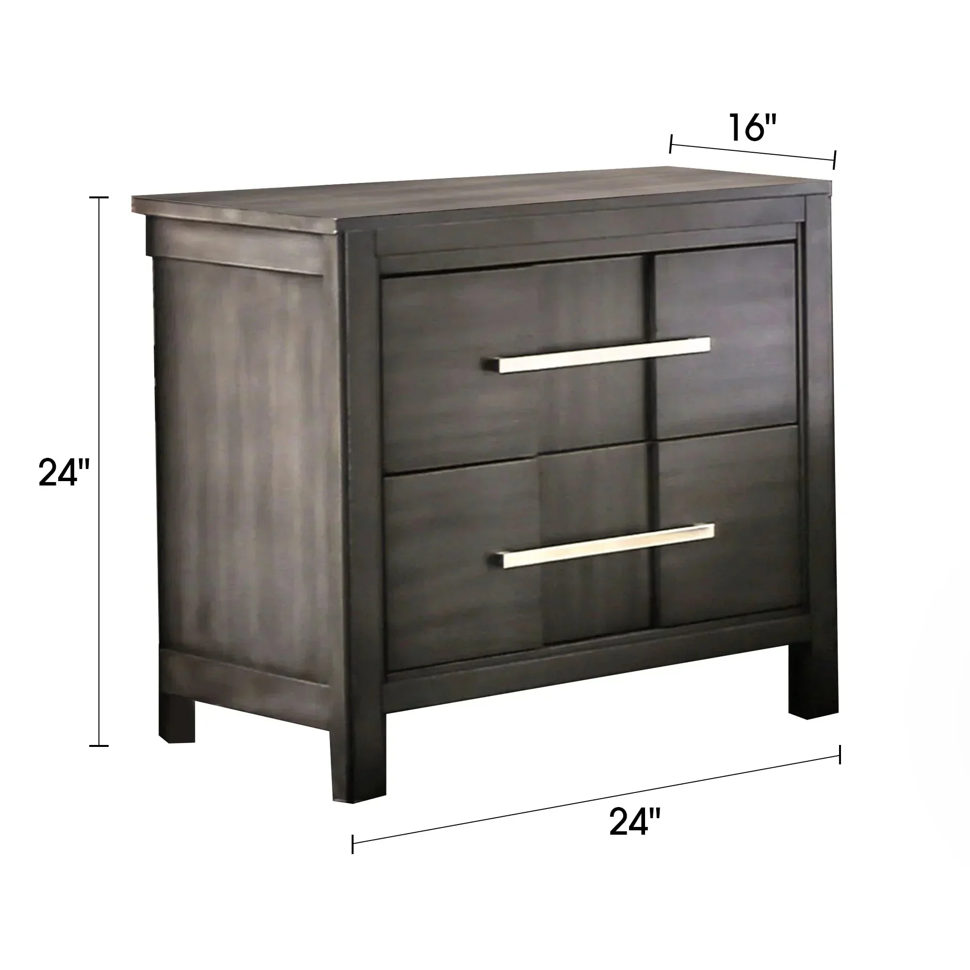 Berenice 23" Transitional Solid Wood 2-Drawer Nightstand - Image 14