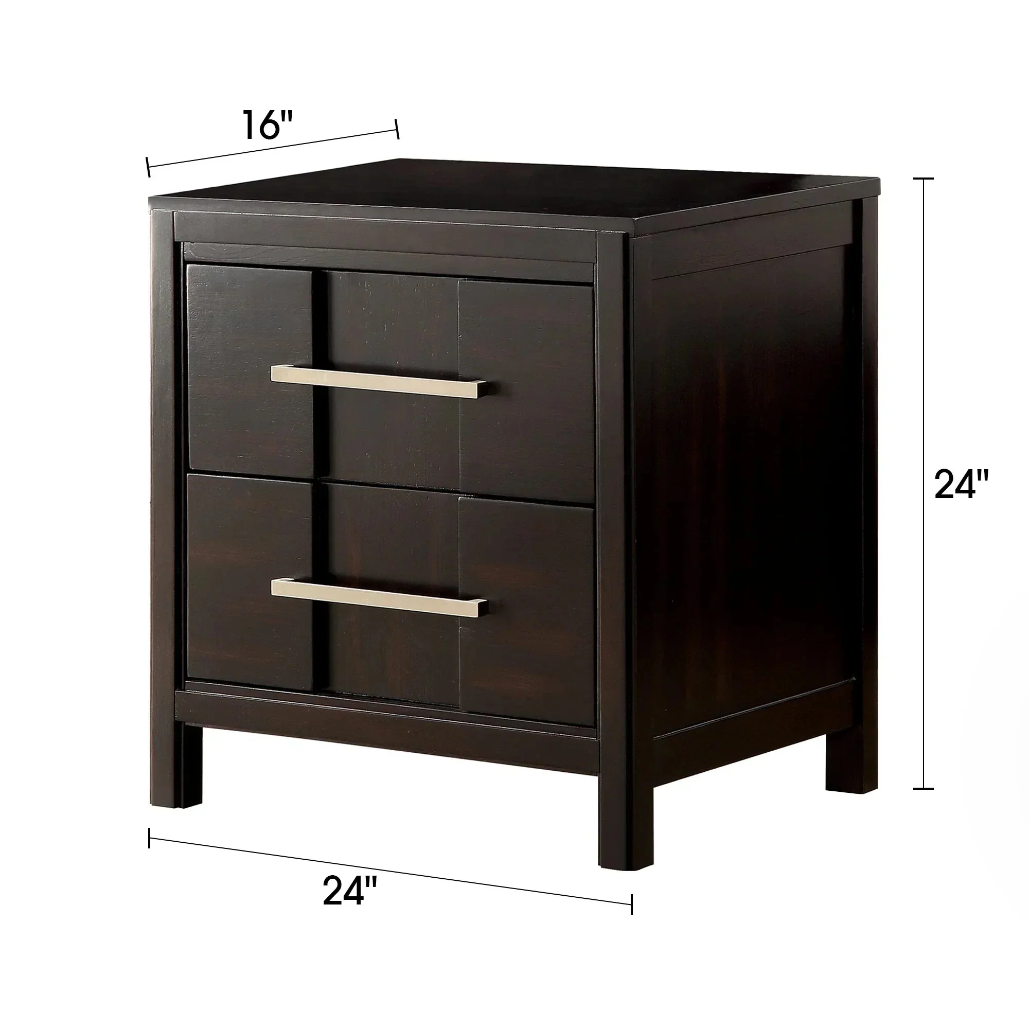Berenice 23" Transitional Solid Wood 2-Drawer Nightstand - Image 23