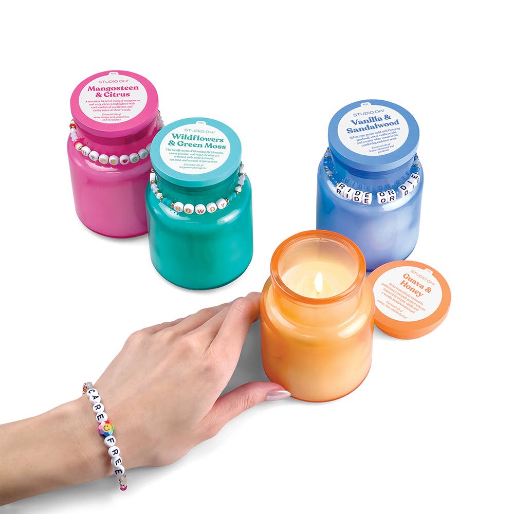 Best Friend Gift Candle & Friendship Bracelet Set - 4 Colors and Phrases - Image 6