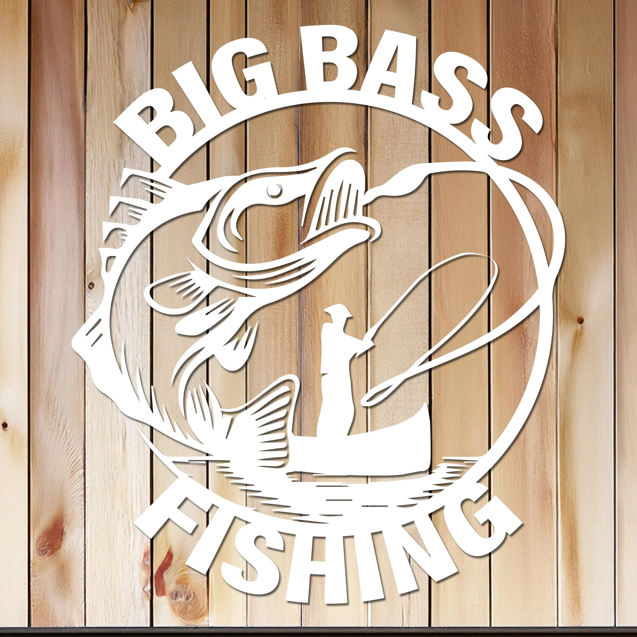 Big Bass Fishing Sign - Image 2