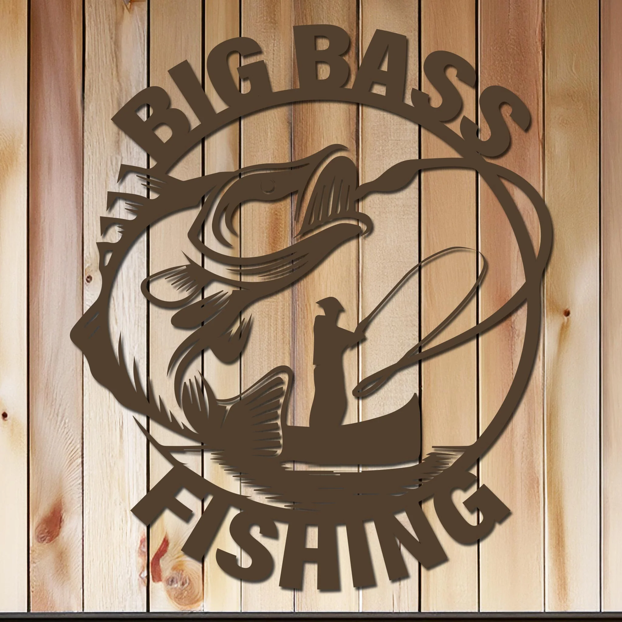 Big Bass Fishing Sign - Image 6