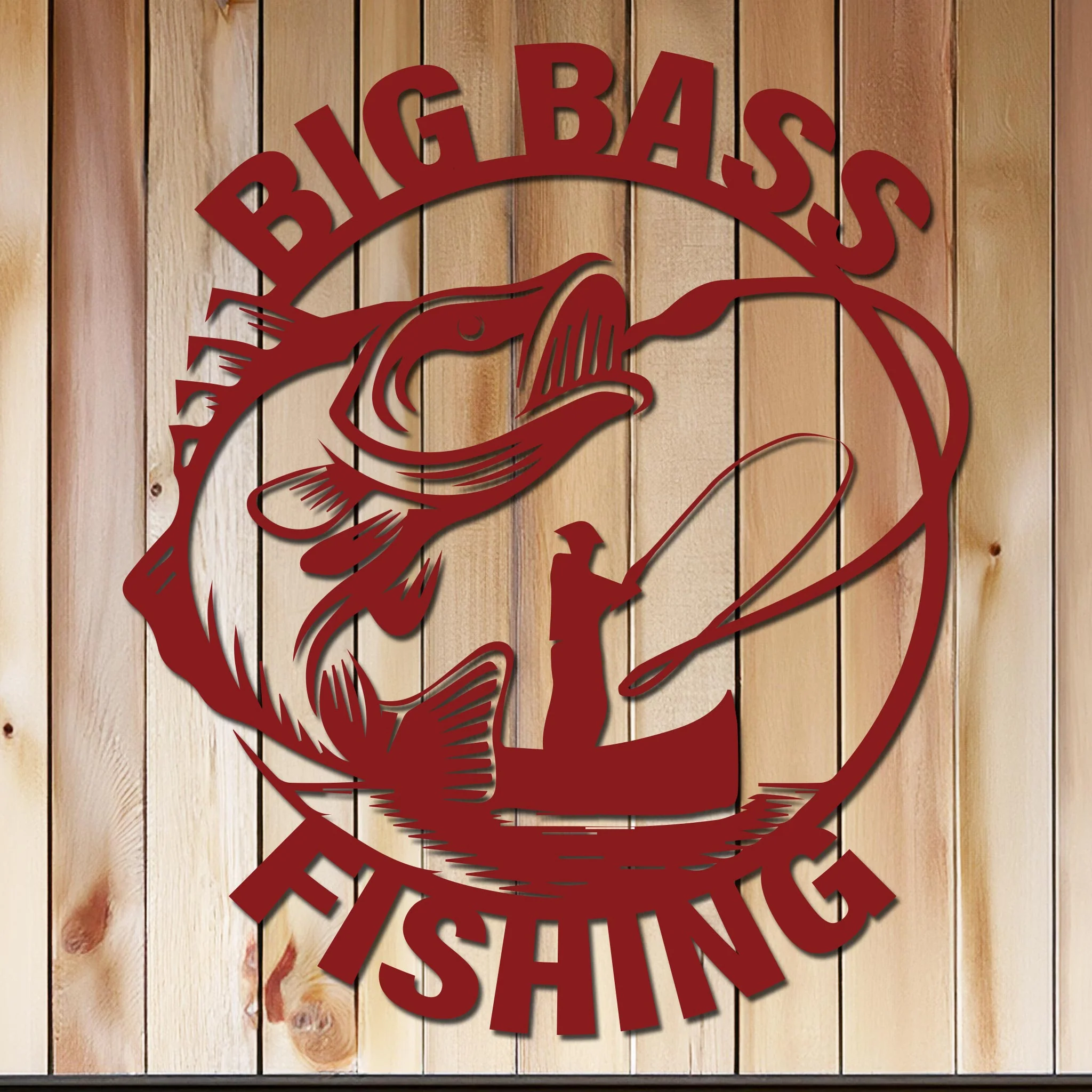 Big Bass Fishing Sign - Image 8