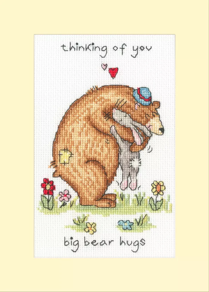 Big Bear Hugs XGC61 Counted Cross Stitch Kit - Image 2