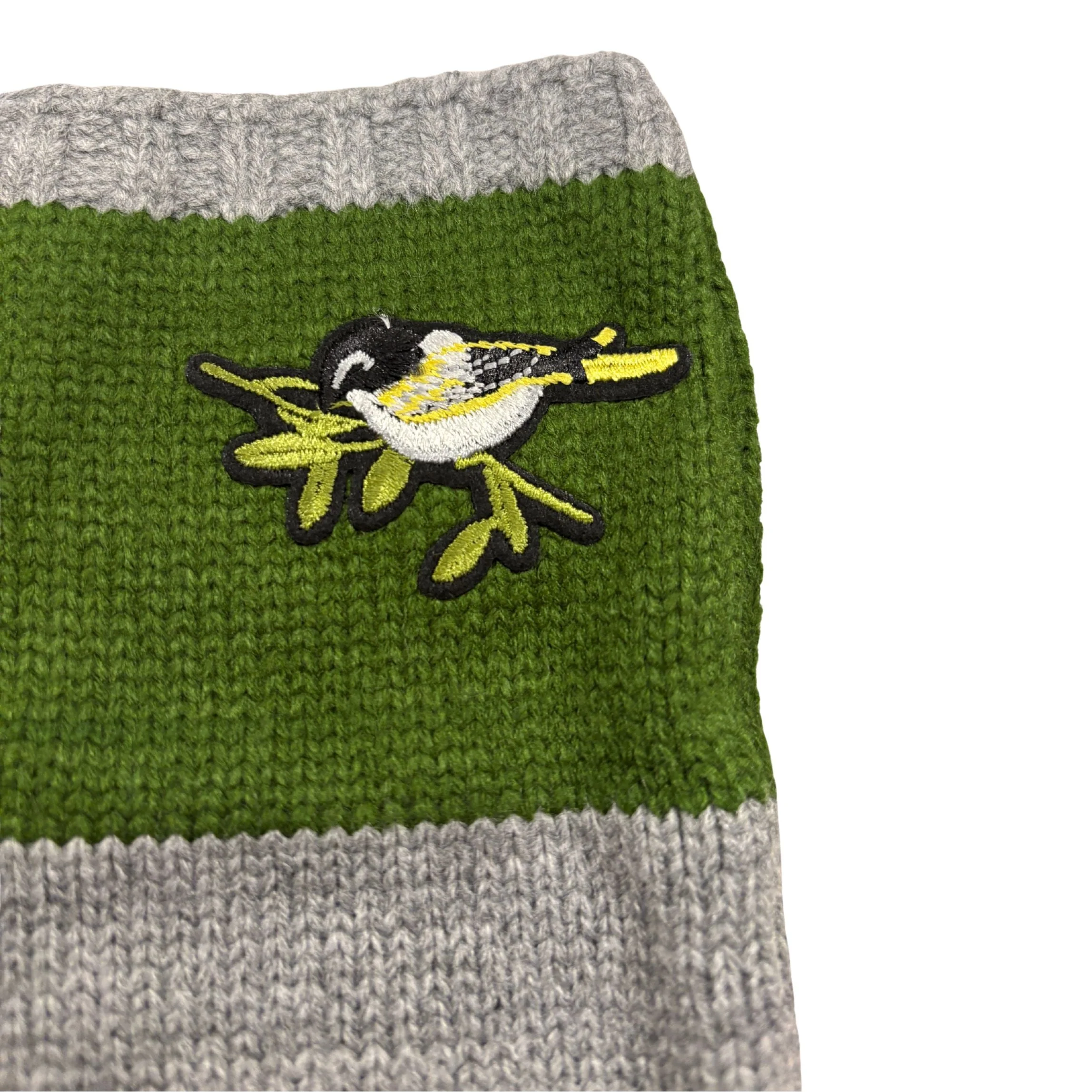 Bird Applique Arm Warmers | Fingerless Gloves in Black, Pink, or Green - Image 5