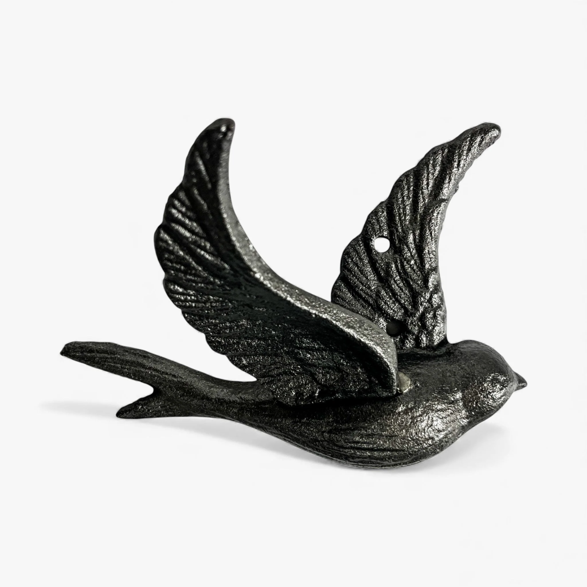 Bird Wall Hooks Set of 4, Rustic Home Decor, Natural Iron Finish - Image 2