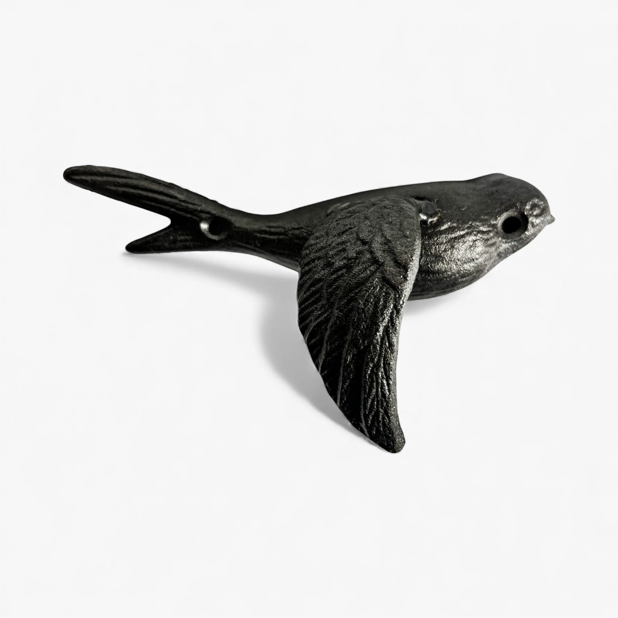 Bird Wall Hooks Set of 4, Rustic Home Decor, Natural Iron Finish - Image 3