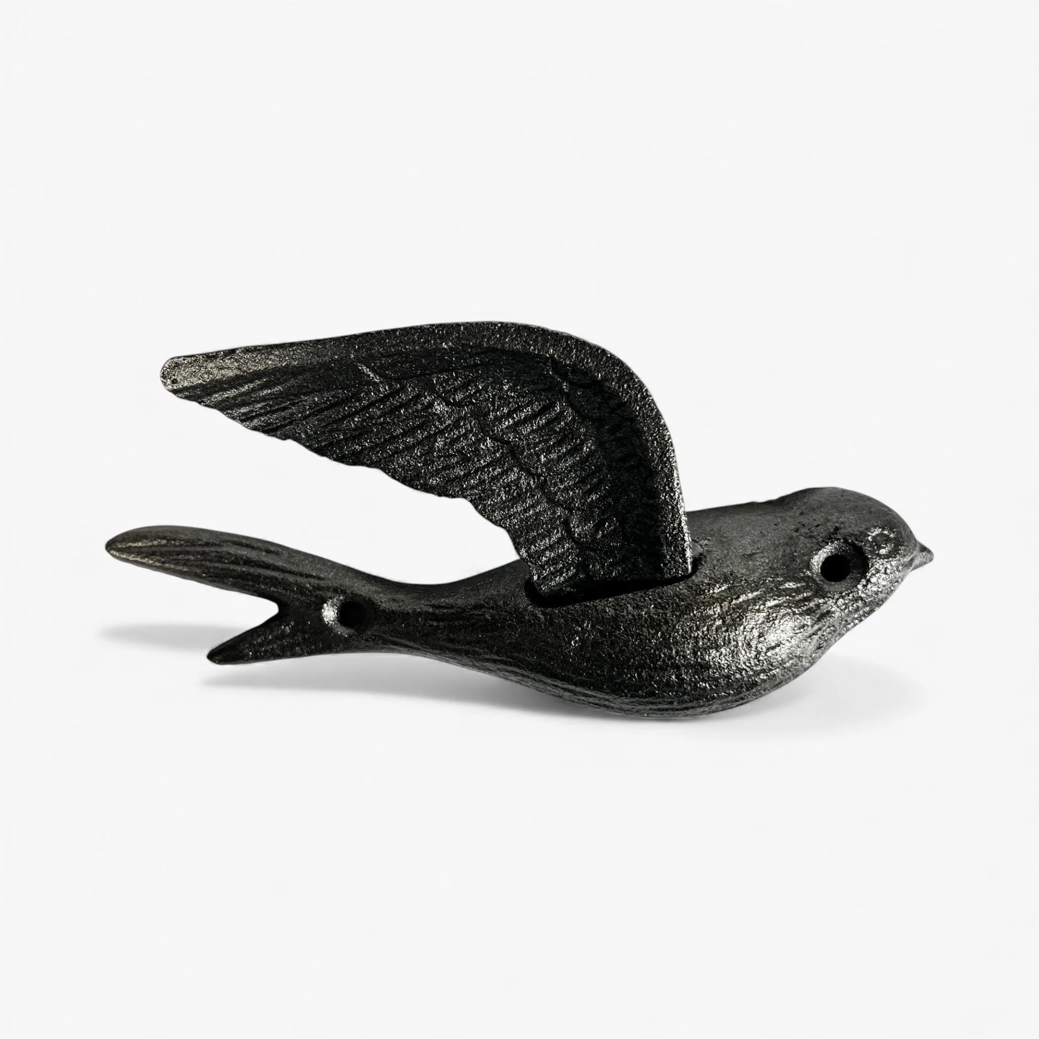 Bird Wall Hooks Set of 4, Rustic Home Decor, Natural Iron Finish - Image 4