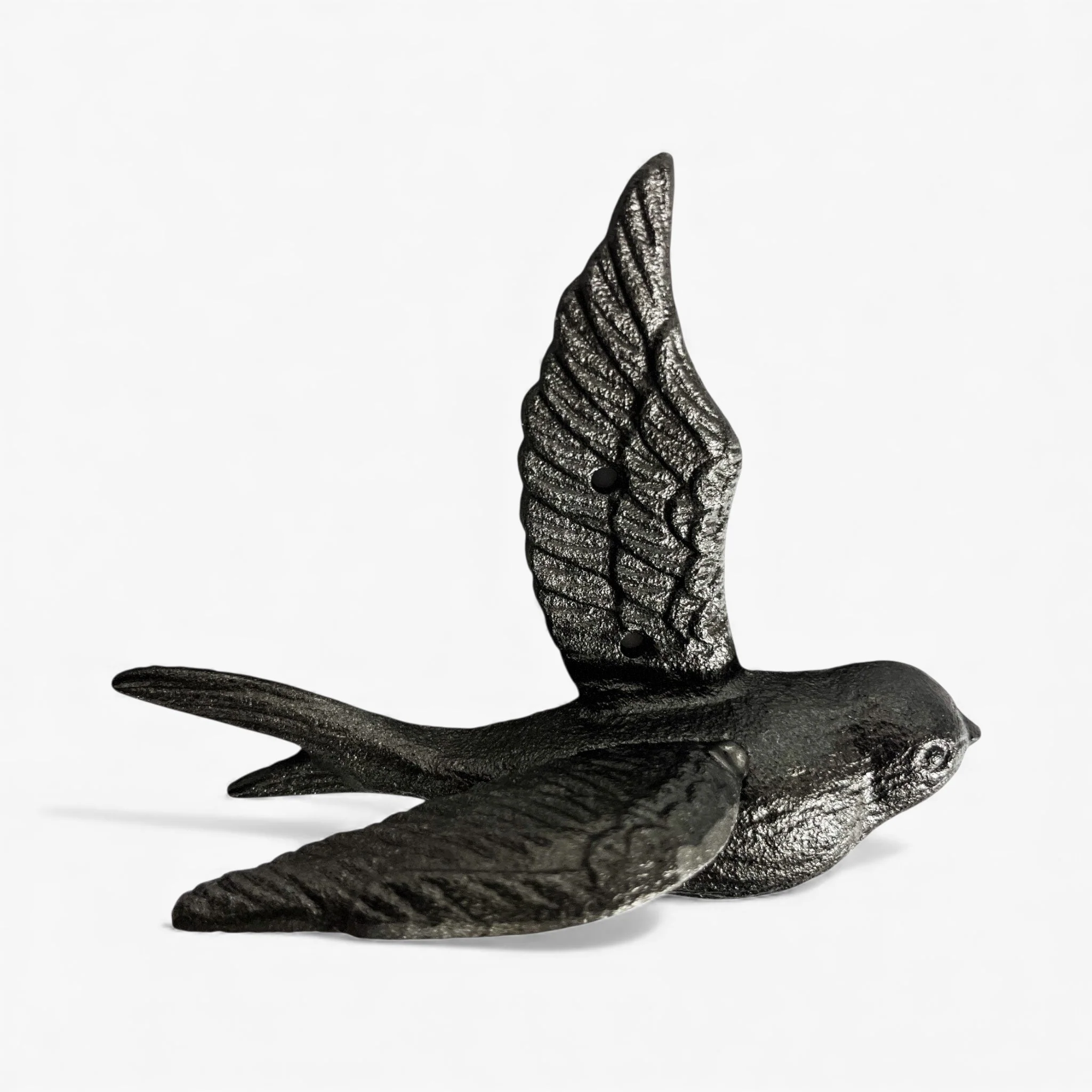 Bird Wall Hooks Set of 4, Rustic Home Decor, Natural Iron Finish - Image 6