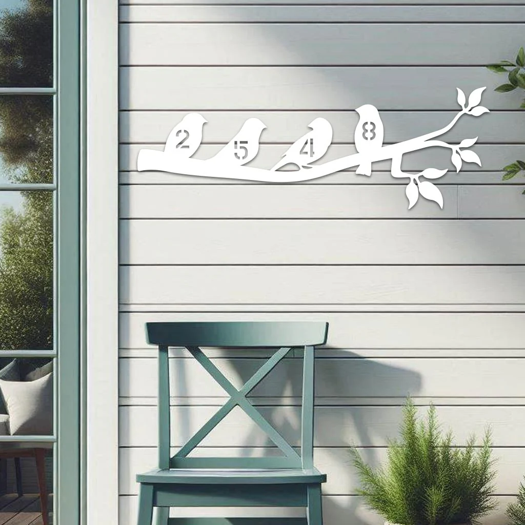 Birds On Branch Address Sign - Image 2