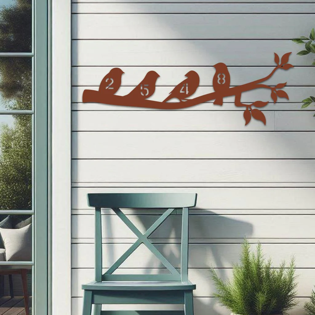Birds On Branch Address Sign - Image 6