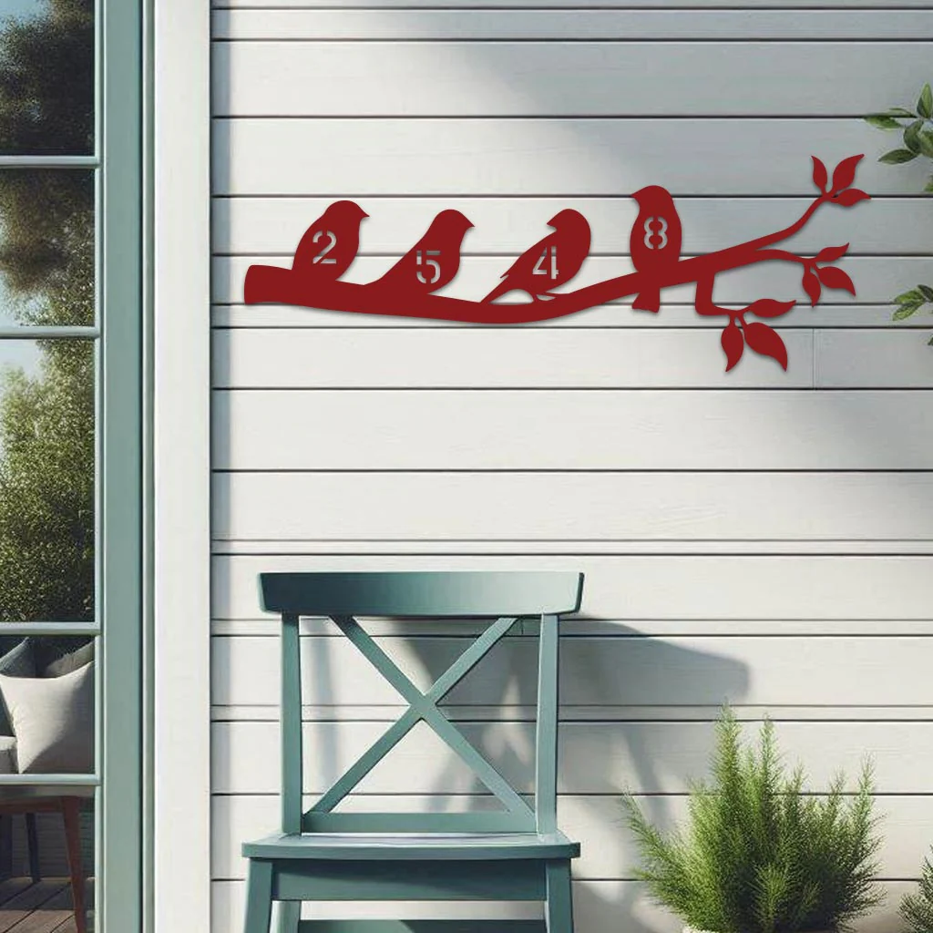 Birds On Branch Address Sign - Image 8
