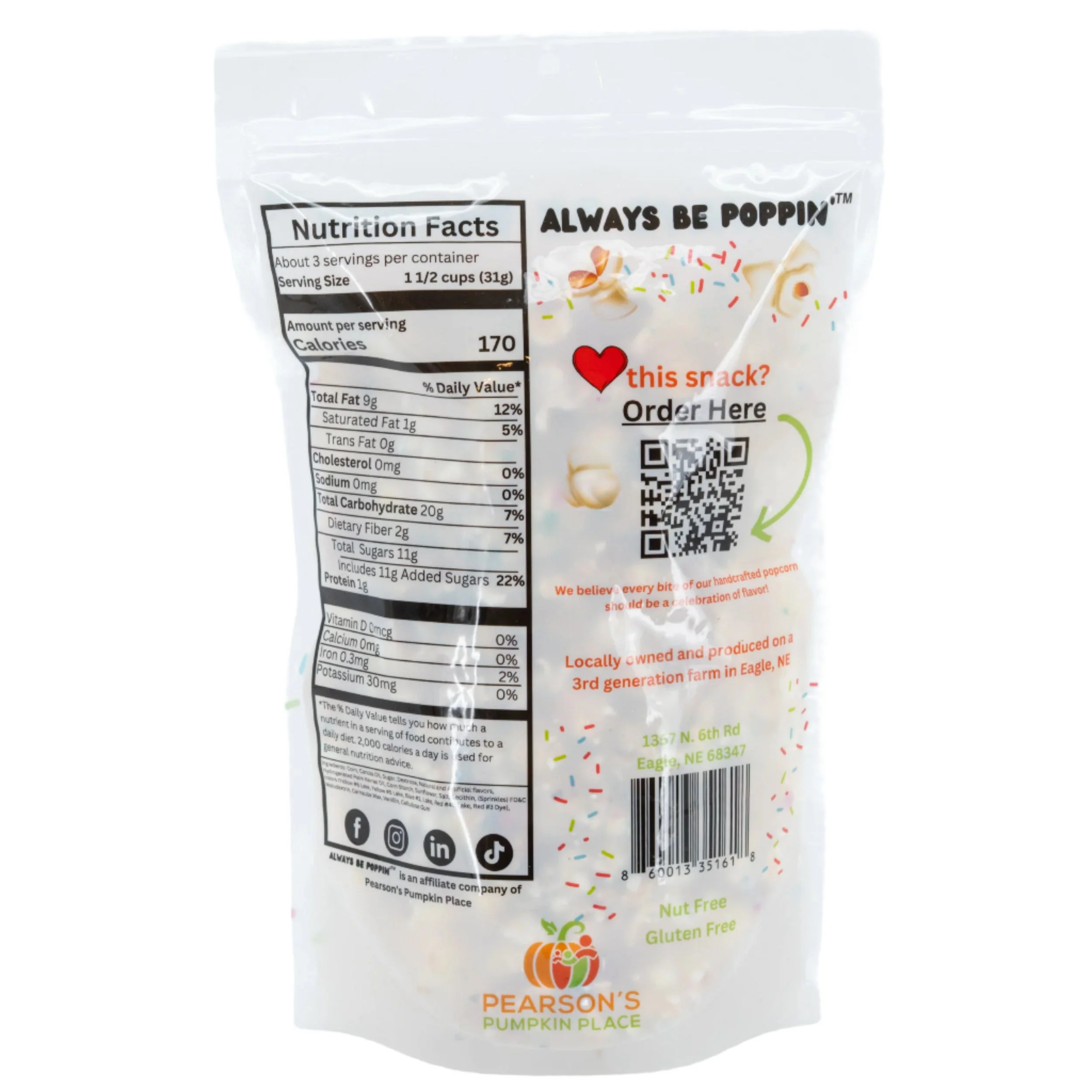 Birthday Cake Popcorn | 3.5 oz | Pack of 2 | Gluten Free | Pearson's Pumpkin Place - Image 4