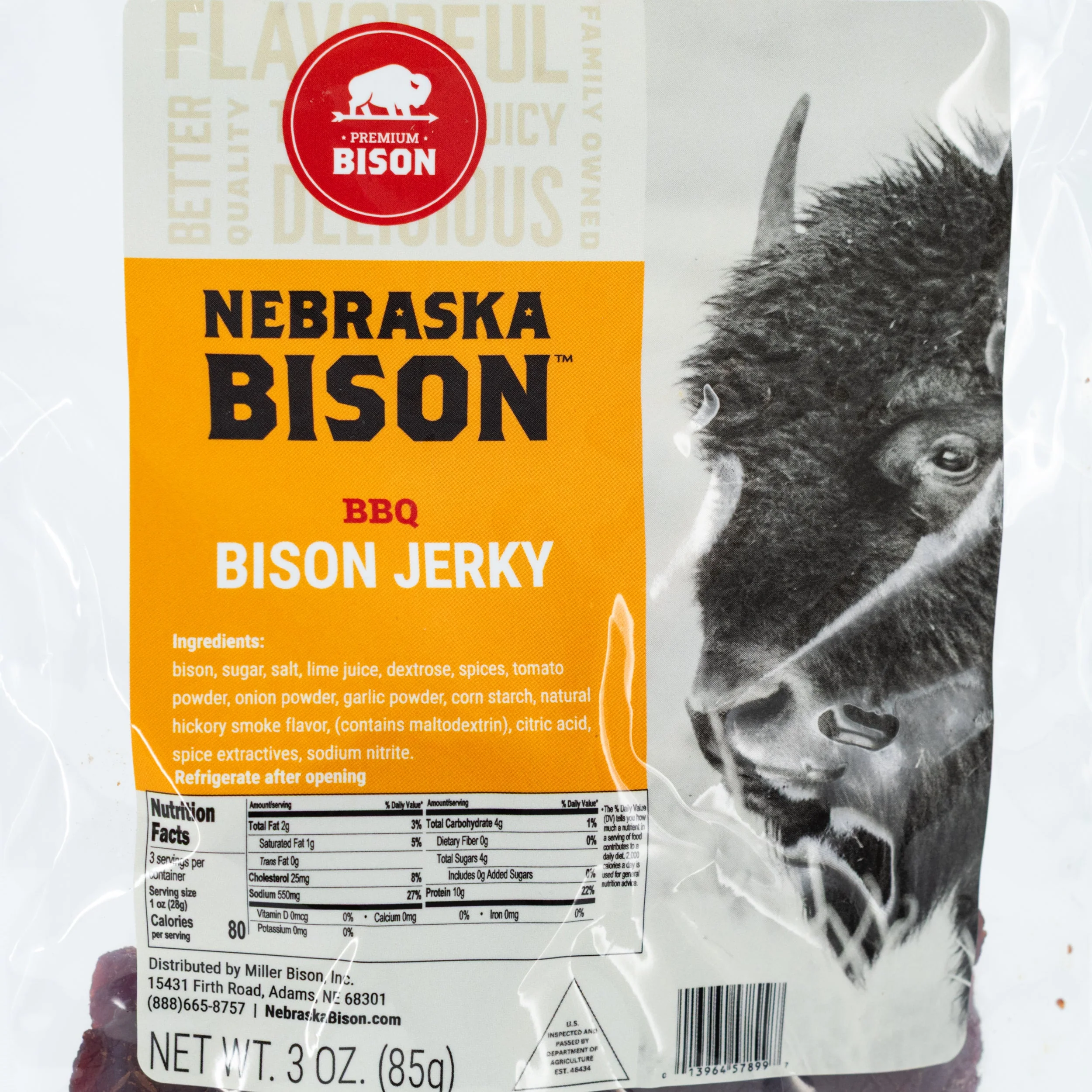 Bison BBQ Jerky | 3 oz | Nebraska Bison - Image 2
