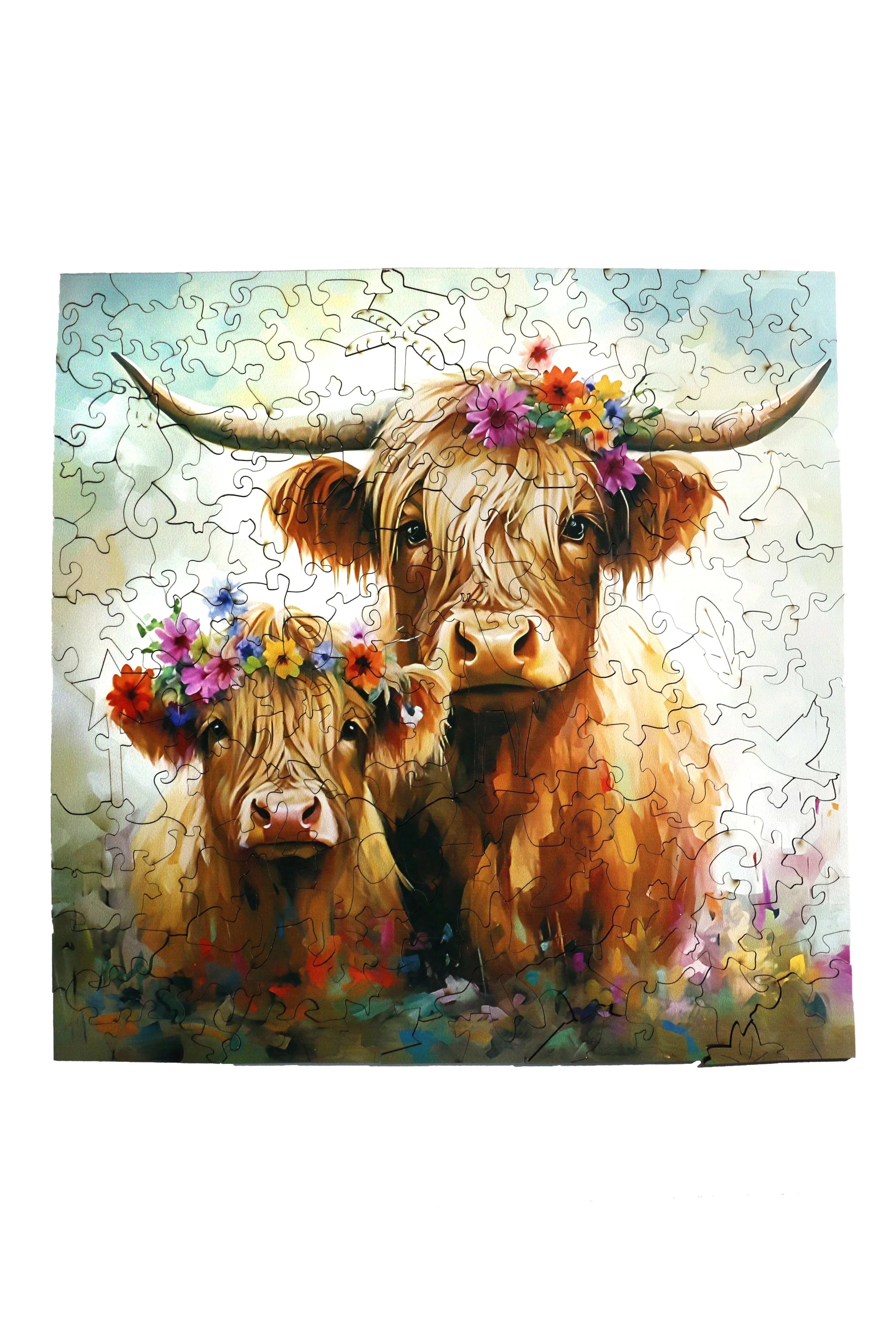 Bison - Jigsaw Wooden Puzzle by Wizardi F07N9-4 - Image 4