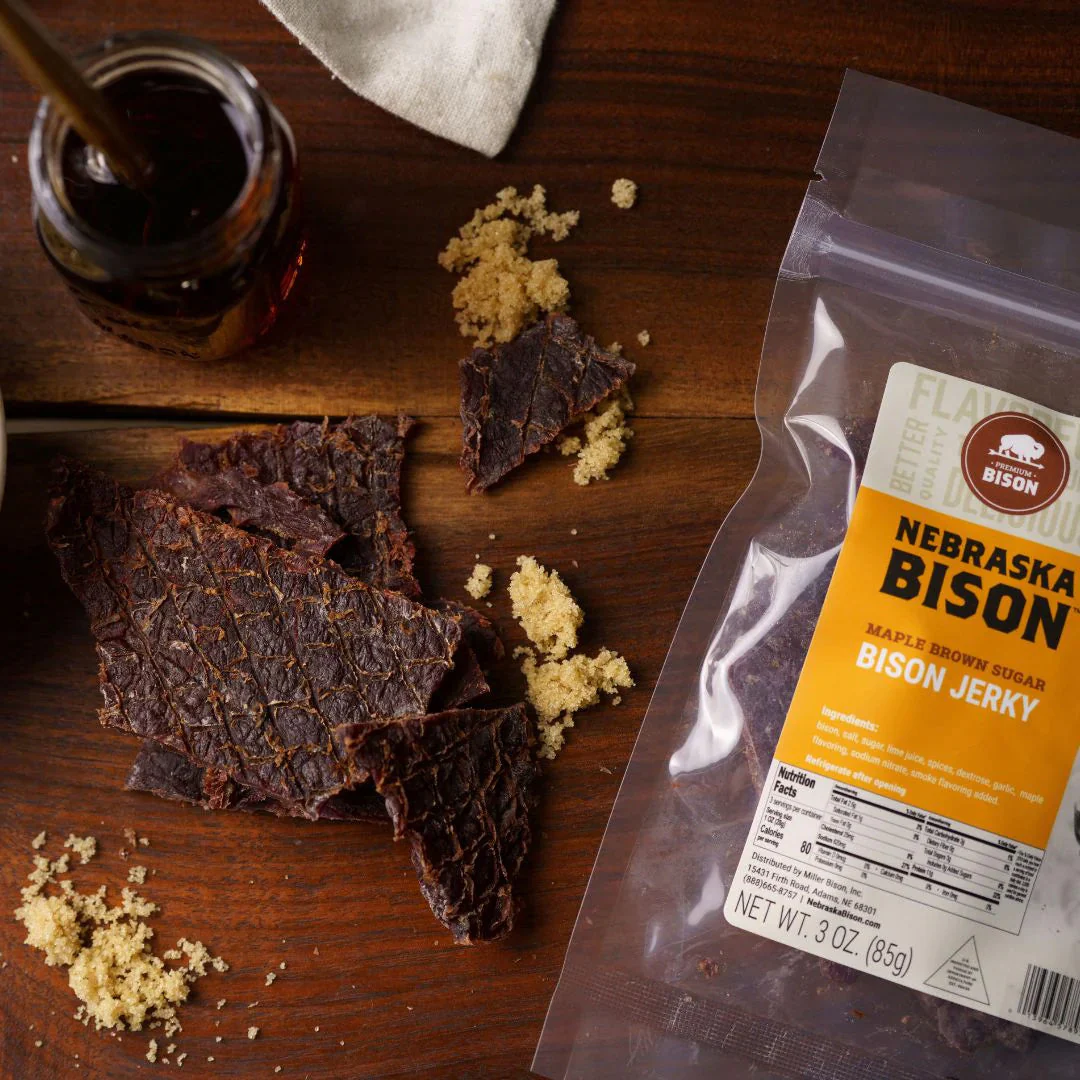 Bison Maple Brown Sugar Jerky | 3 oz | Pack of 3 | Nebraska Bison - Image 4