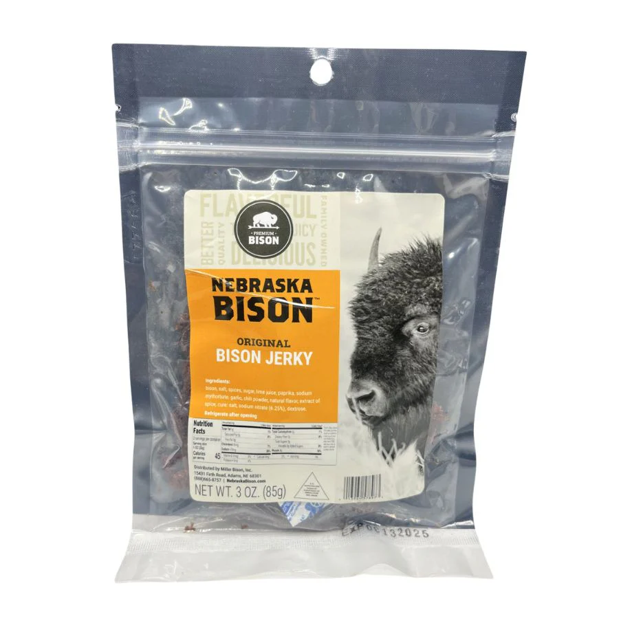 Bison Original Jerky | Original Flavor | 3 oz | Pack of 3 | Nebraska Bison - Image 2