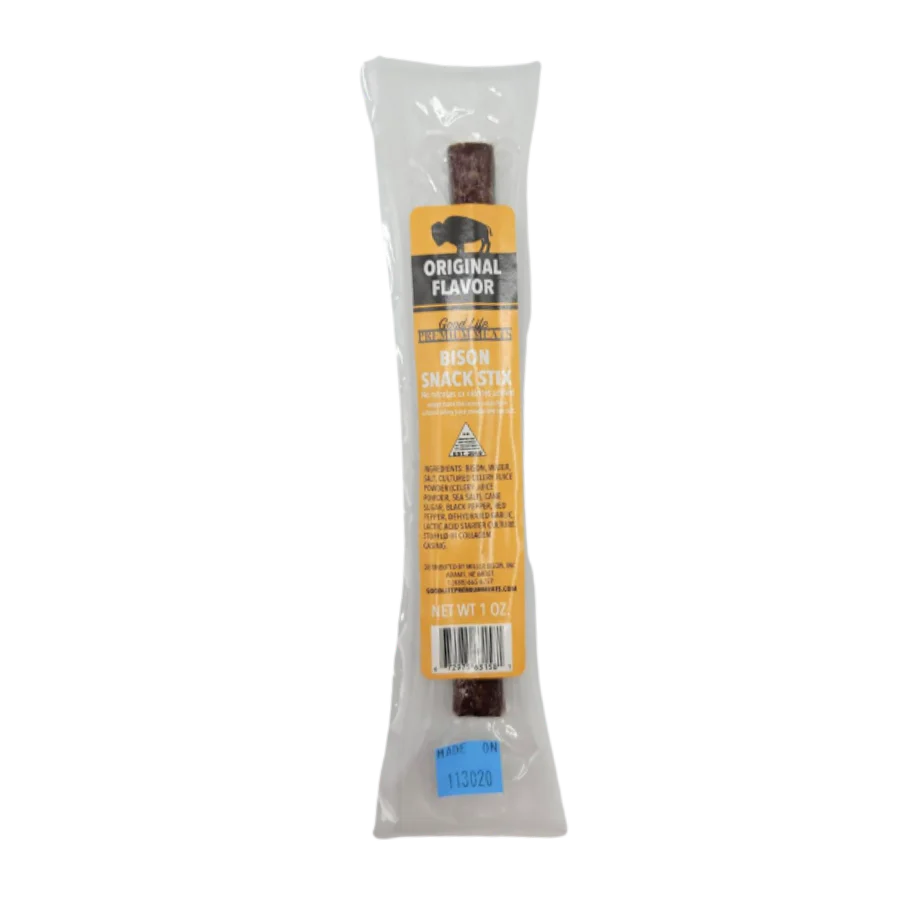 Bison Original Meat Stick | 1 oz | Pack of 12 | Nebraska Bison - Image 2
