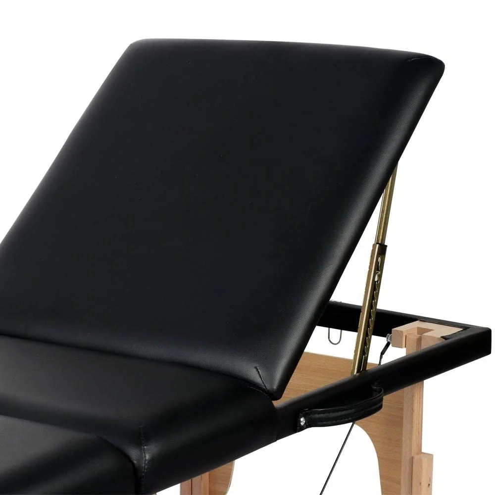 Black Adjustable Portable Massage Tattoo Folding Elevated Table - Image 3