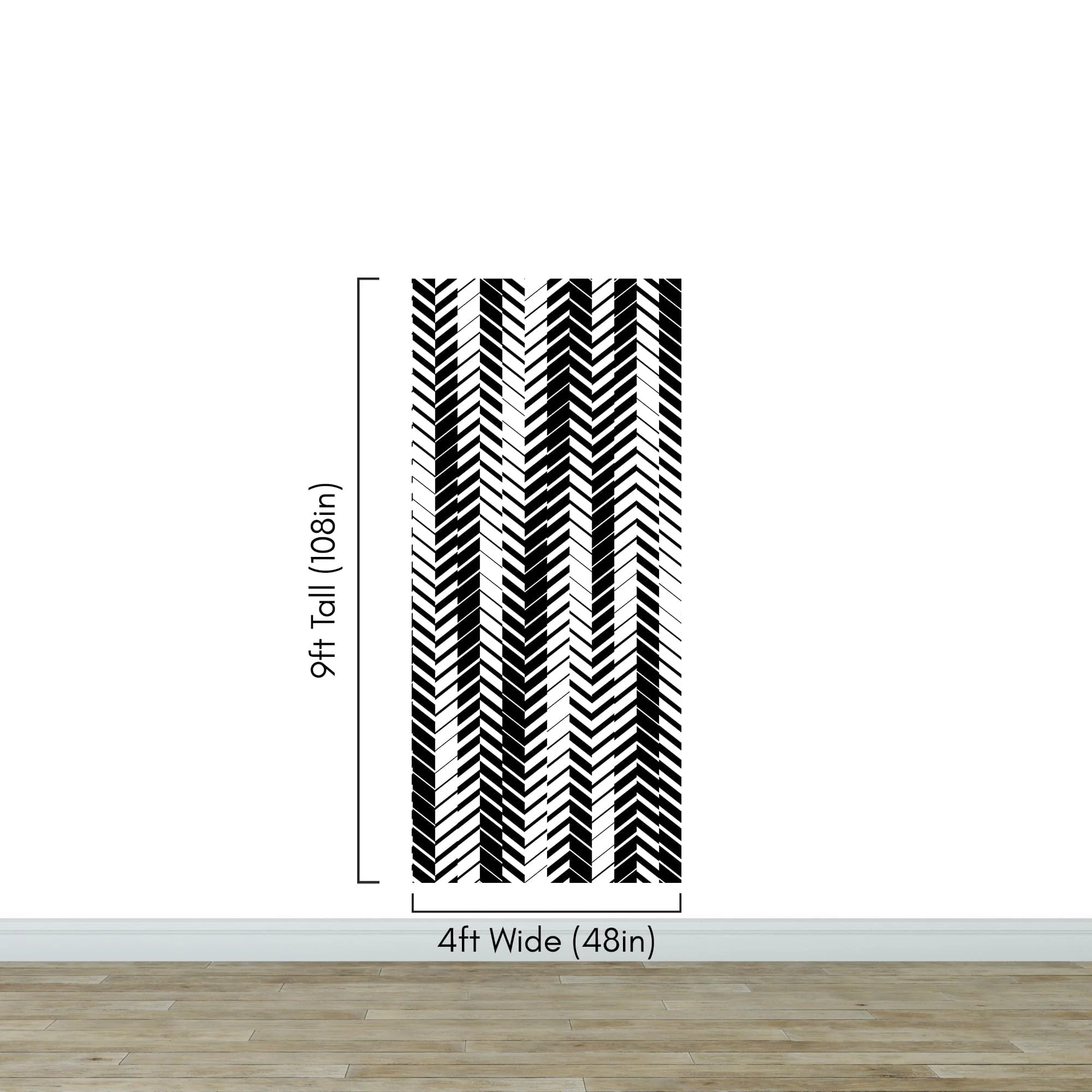 Black and White Minimal Retro Stripes Pattern Wallpaper. #7033 - Image 11