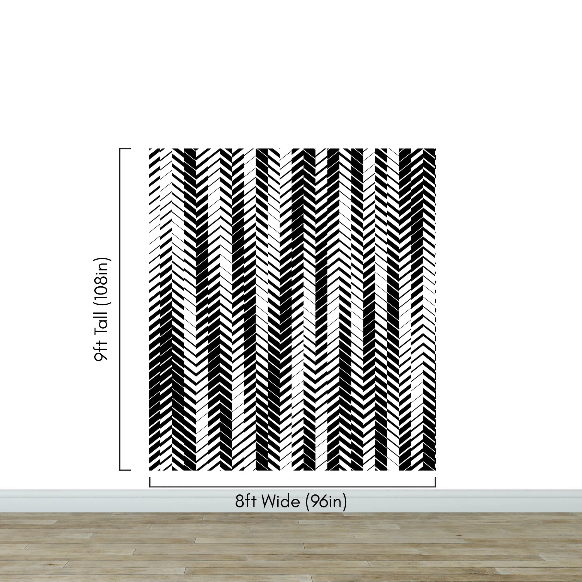 Black and White Minimal Retro Stripes Pattern Wallpaper. #7033 - Image 12