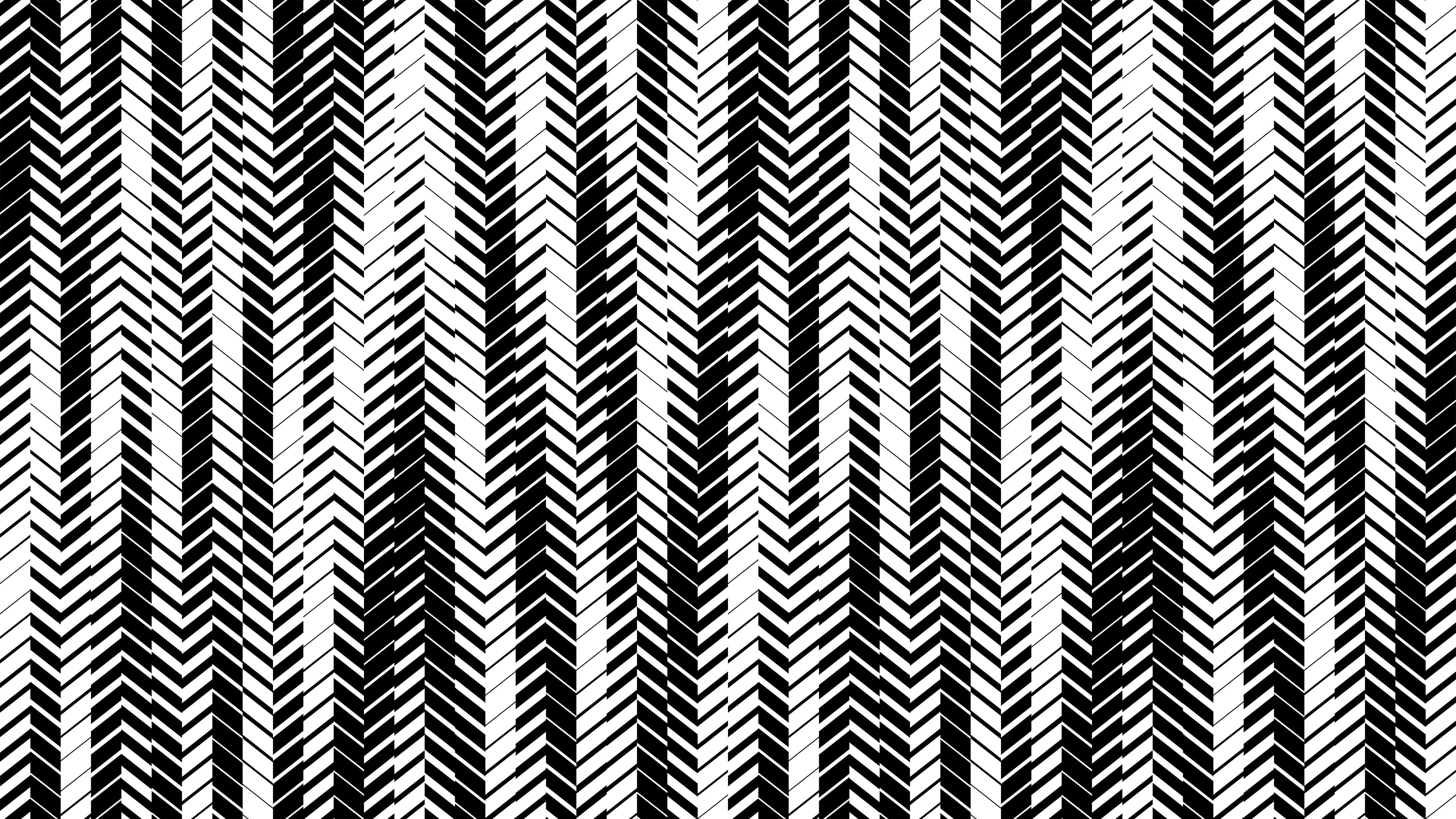 Black and White Minimal Retro Stripes Pattern Wallpaper. #7033 - Image 7