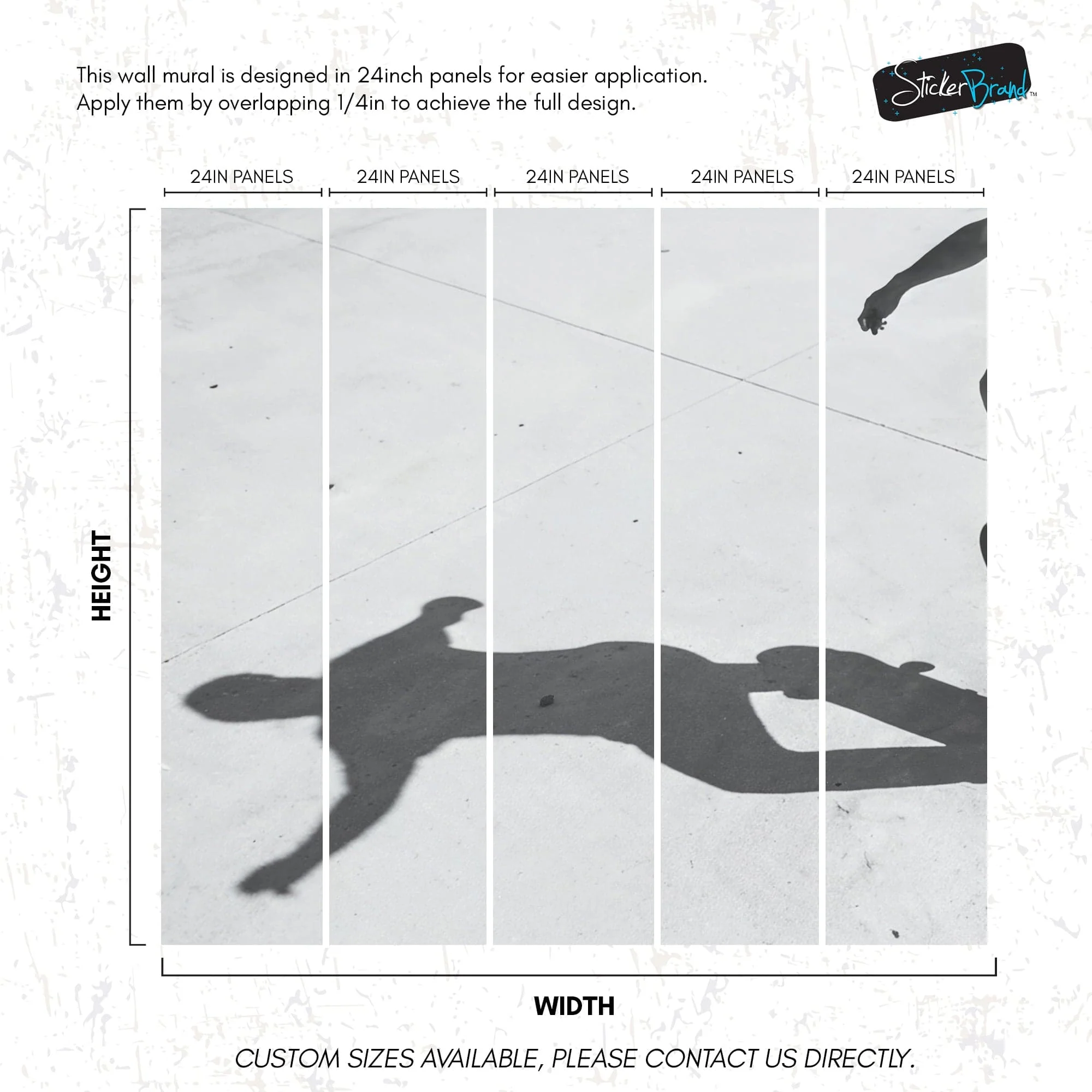 Black and White Skateboard Urban Wall Mural. #7066 - Image 7