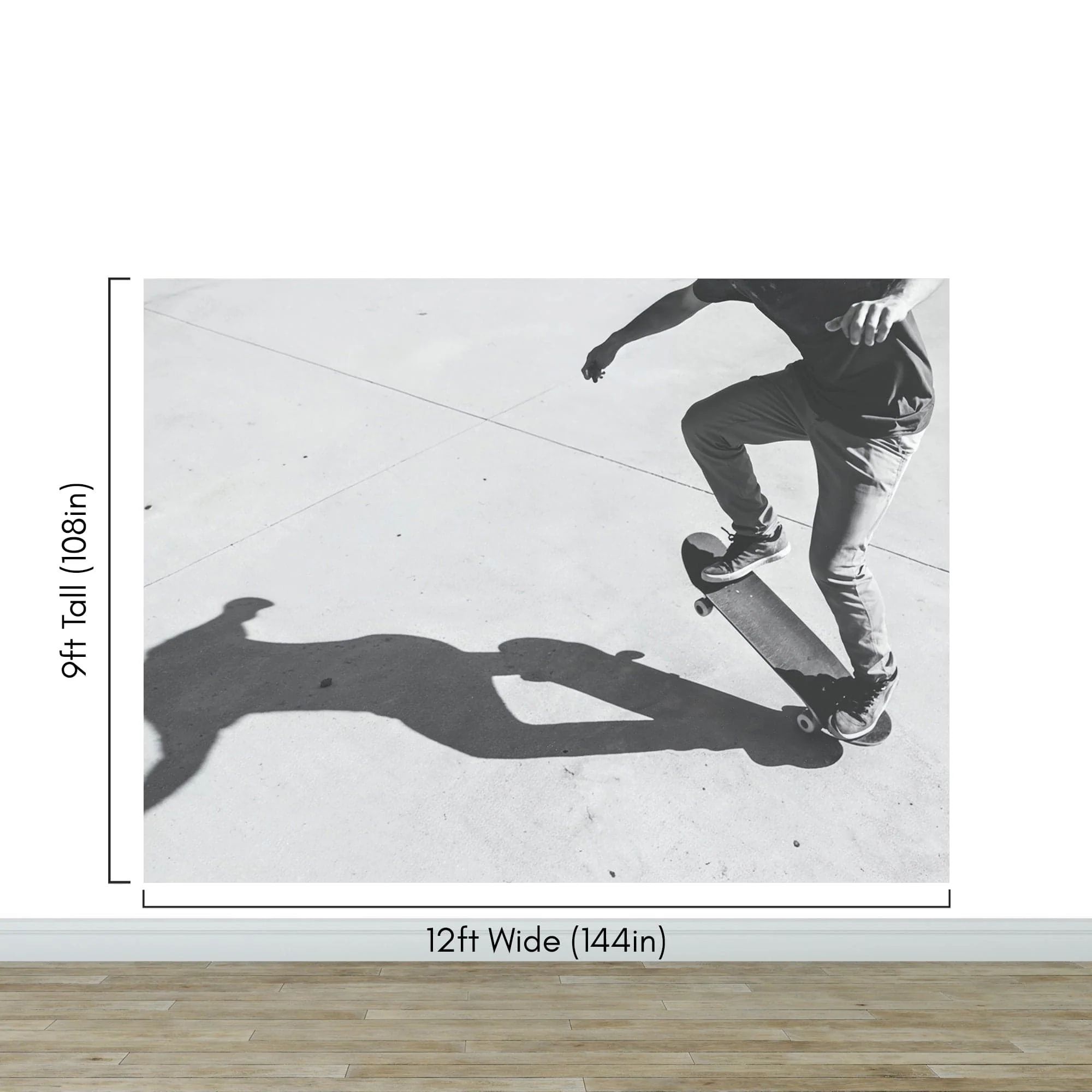 Black and White Skateboard Urban Wall Mural. #7066 - Image 8