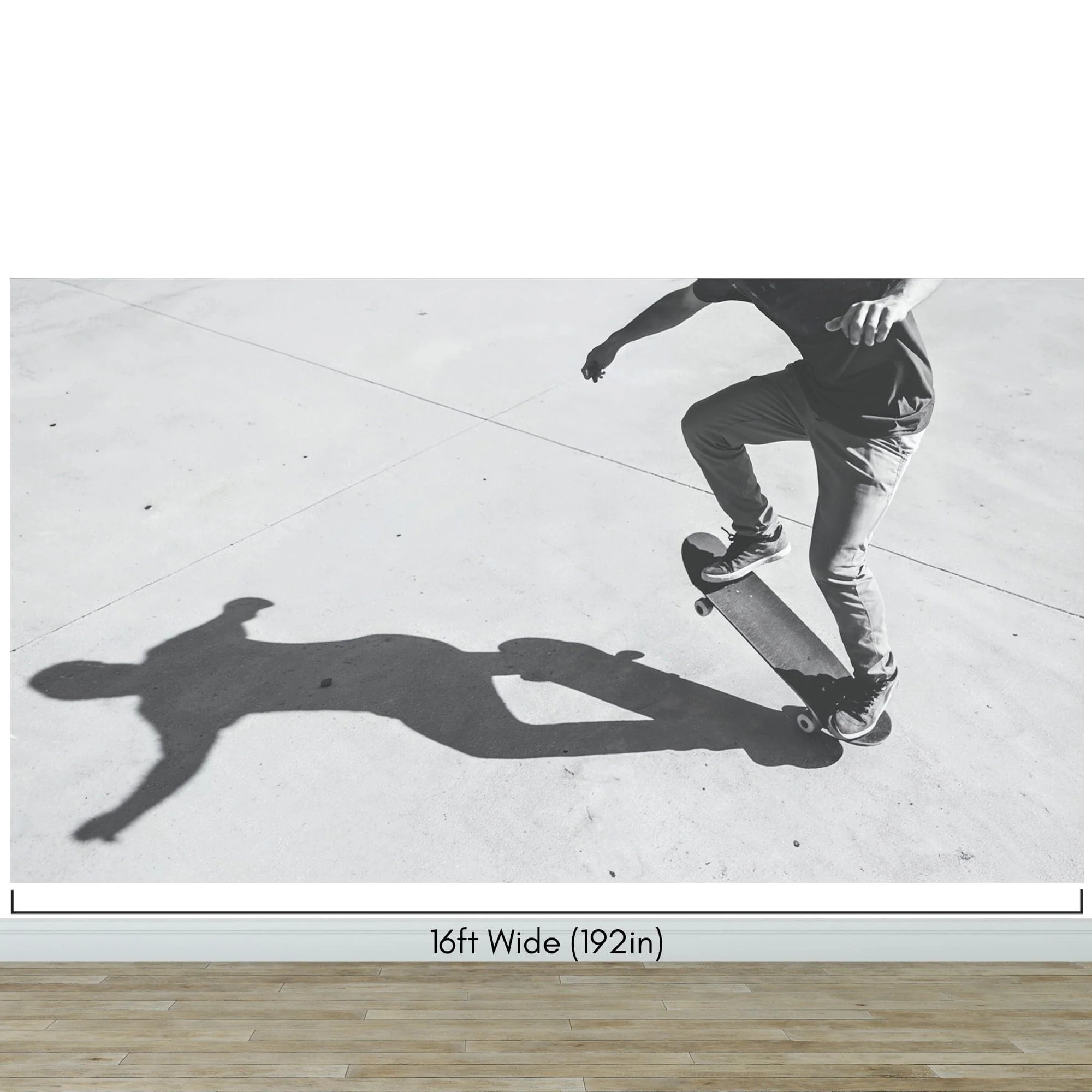 Black and White Skateboard Urban Wall Mural. #7066 - Image 9