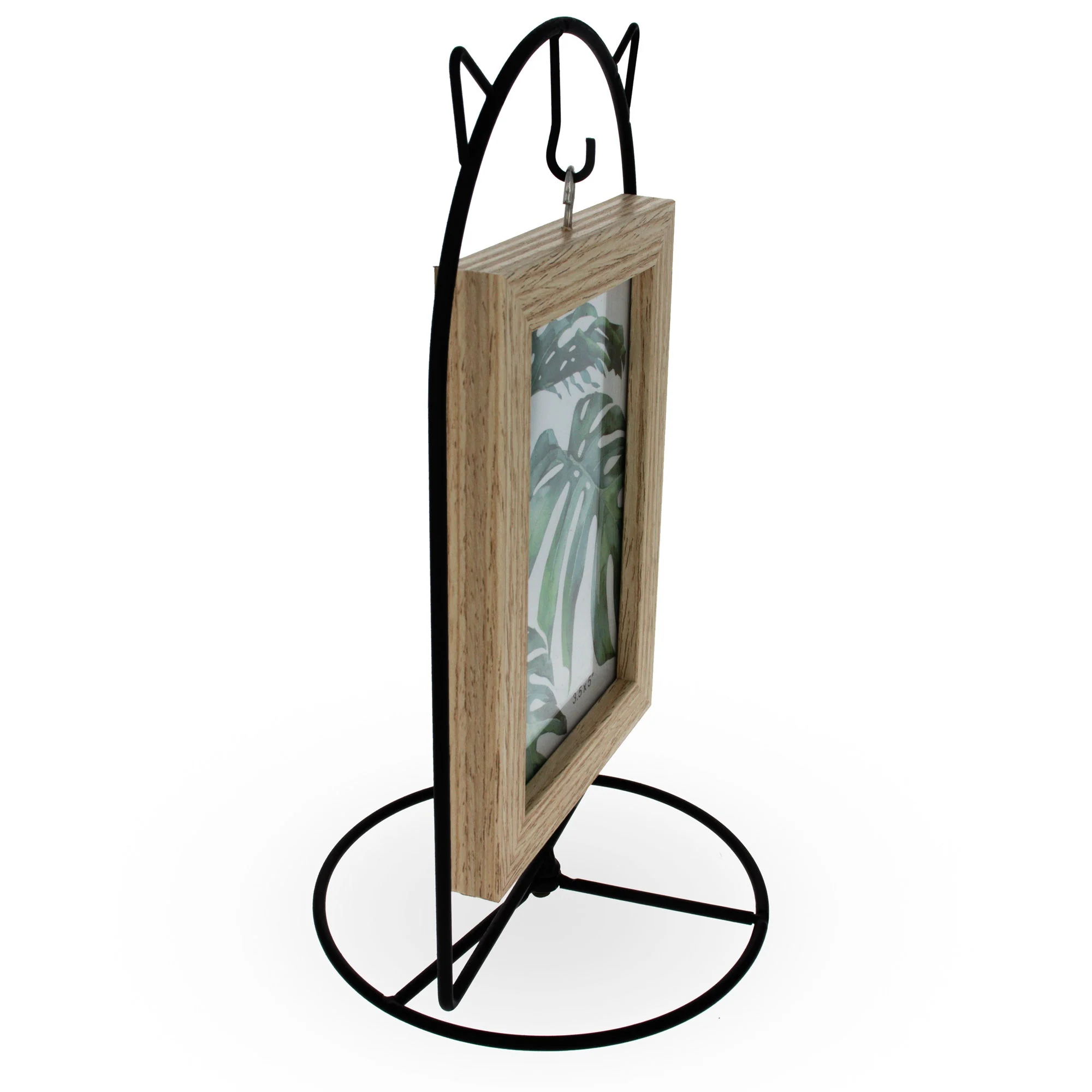 Black Cat Hanging Photo Picture Frame and Metal Ornament Stand 9.25 Inches - Image 3
