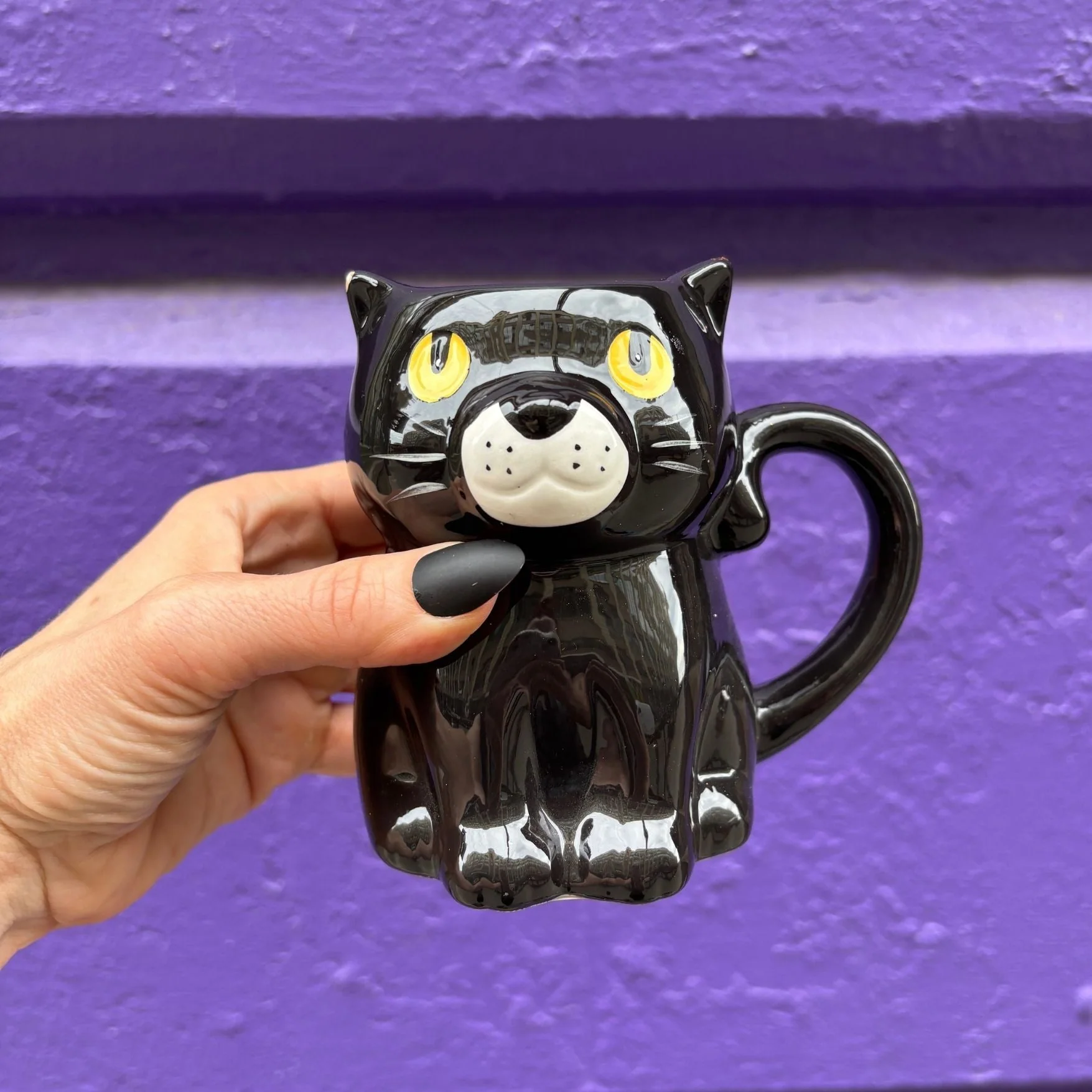 Black Cat Mug | Halloween Theme Stoneware Coffee Tea Cup | 12oz - Image 10