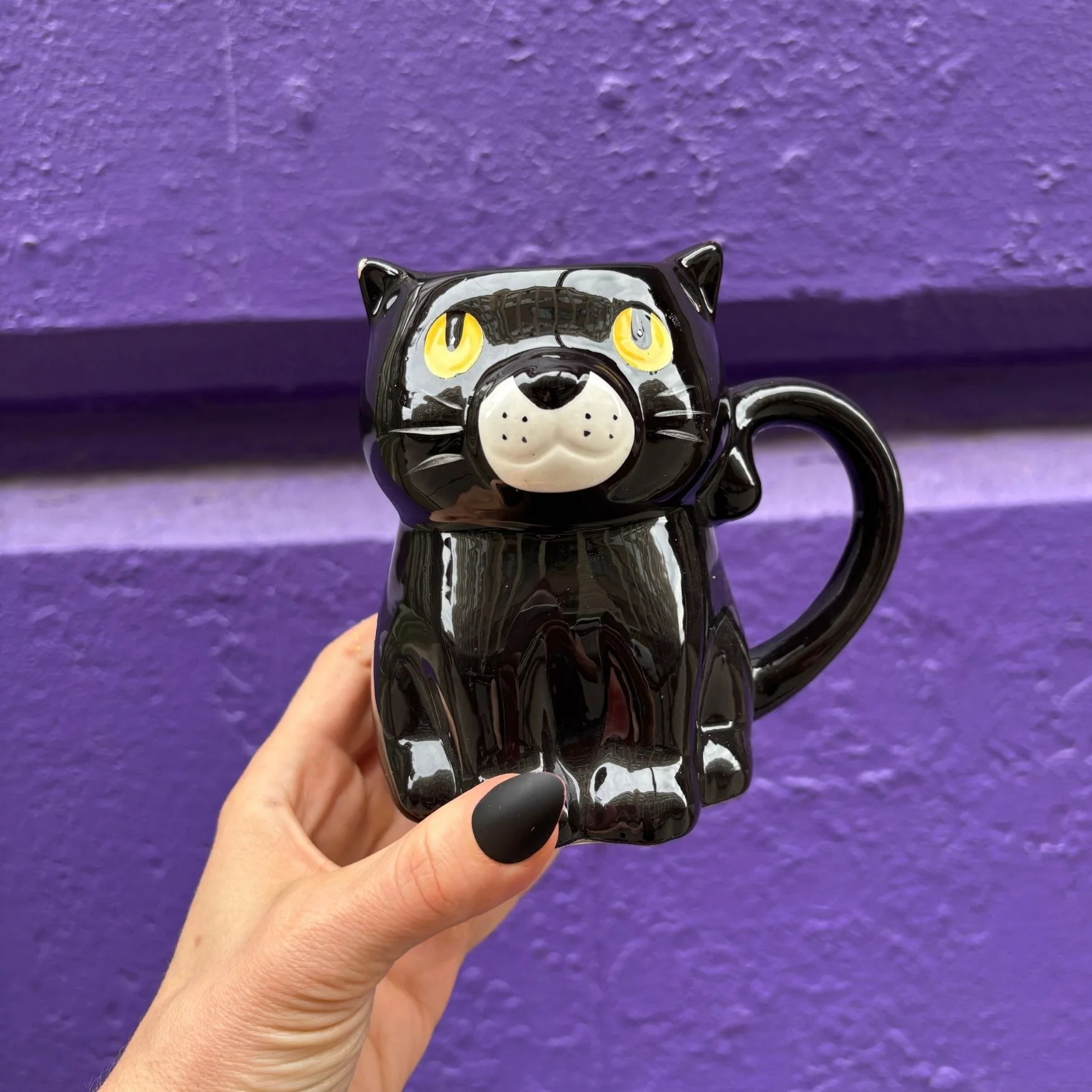Black Cat Mug | Halloween Theme Stoneware Coffee Tea Cup | 12oz - Image 9