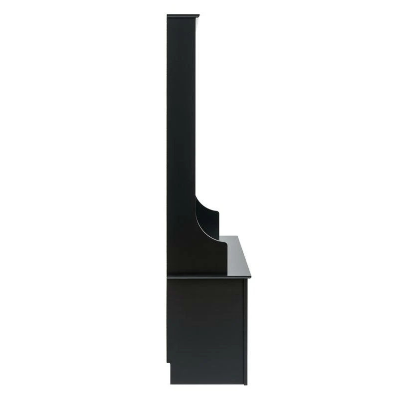 Black Entryway Hall Tree Shoe Cubbie Coat Rack - Image 4