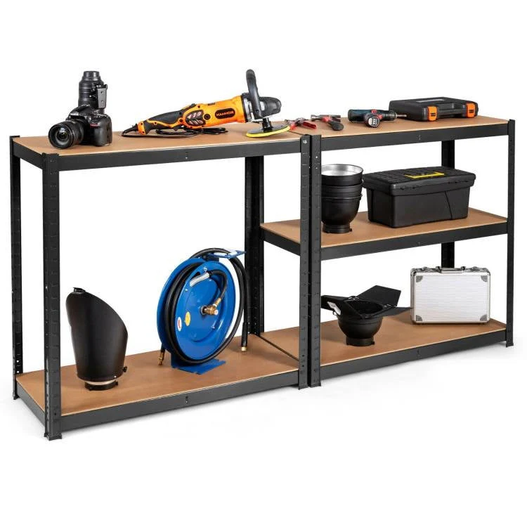 Black Heavy Duty 60-inch 5 Tier Adjustable Shelving Unit Garage Storage Rack - Image 2