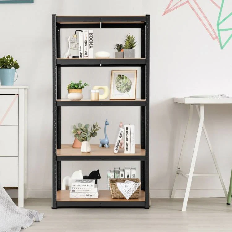 Black Heavy Duty 60-inch 5 Tier Adjustable Shelving Unit Garage Storage Rack - Image 4