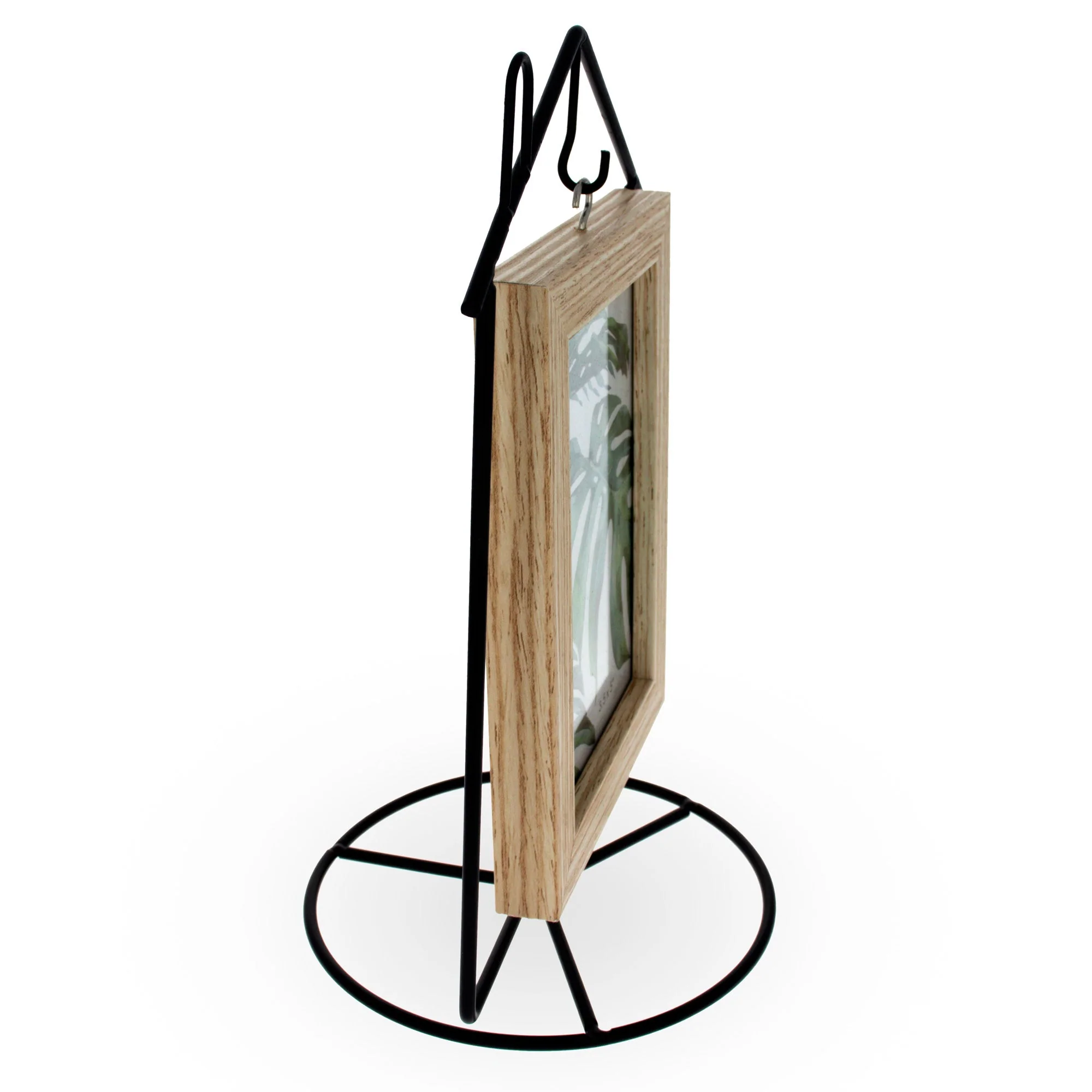 Black House-Shaped Hanging Photo Picture Frame and Metal Ornament Stand 8.7 Inches - Image 3