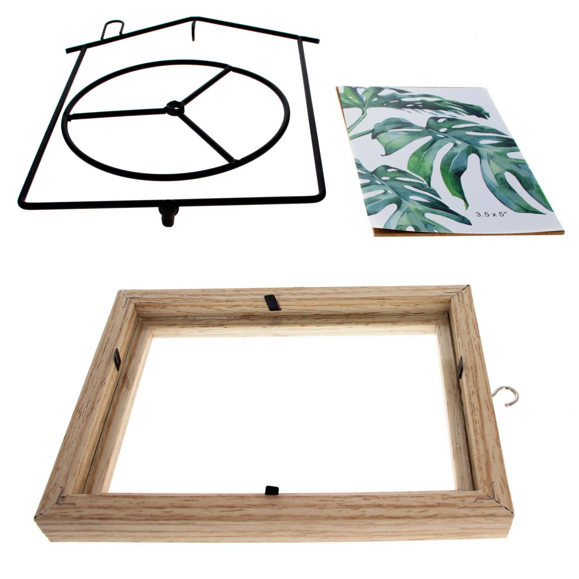 Black House-Shaped Hanging Photo Picture Frame and Metal Ornament Stand 8.7 Inches - Image 4