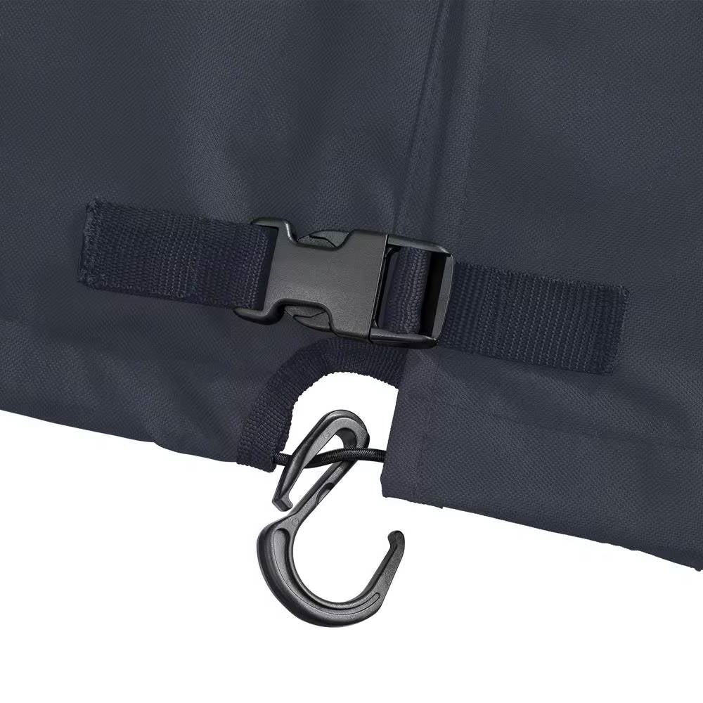 Black Outdoor Firewood Rack Cover - Fits 8-ft. Log Rack - Image 2