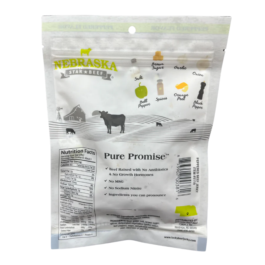 Black Pepper Beef Jerky | Pack of 2 | 3 oz | Nebraska Star Beef - Image 3