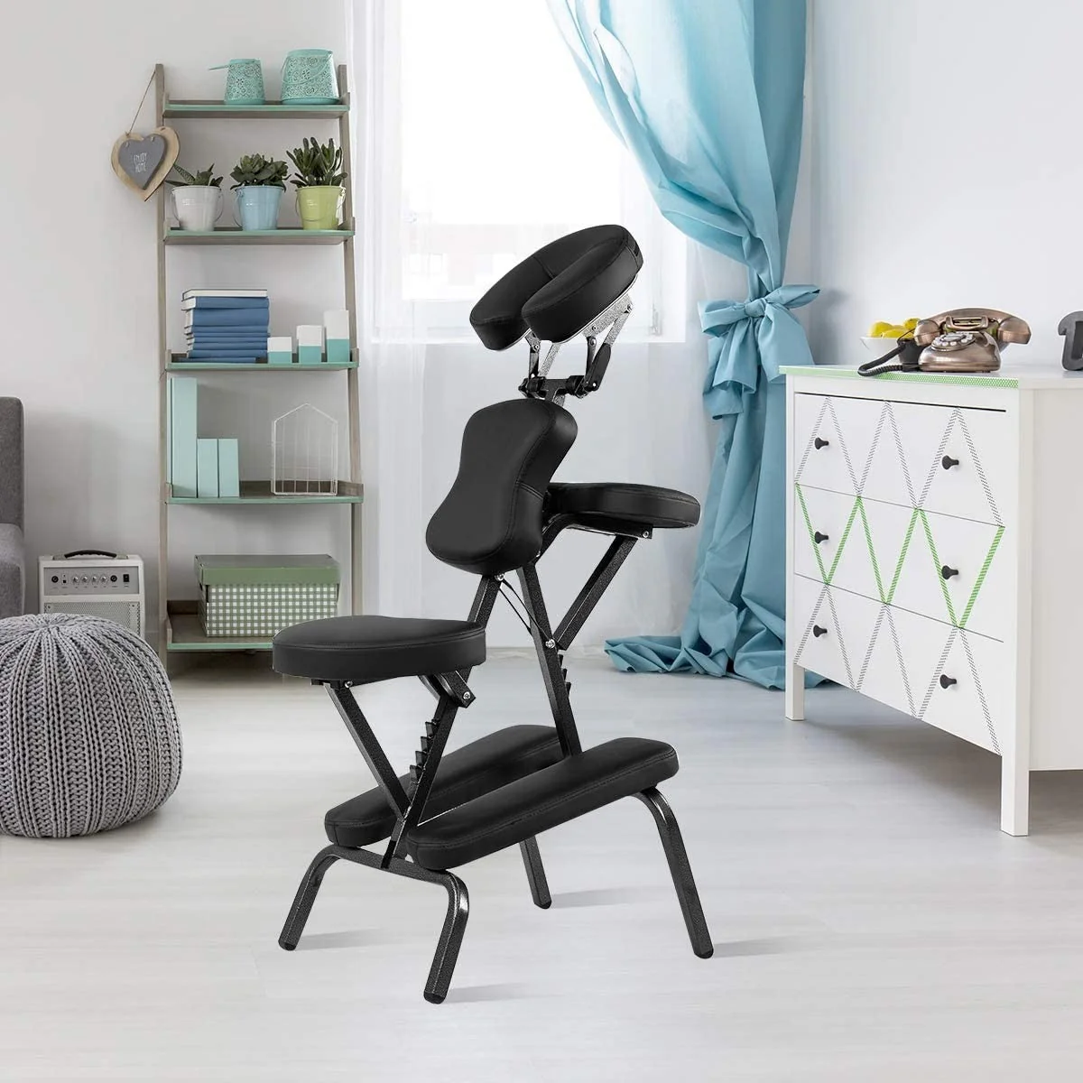 Black Portable Massage Tattoo Chair with Carrying Bag - Image 4