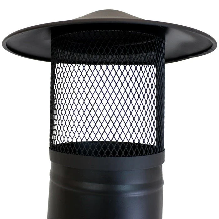 Black Steel Chimenea Wood Burning Fire Pit - Image 3