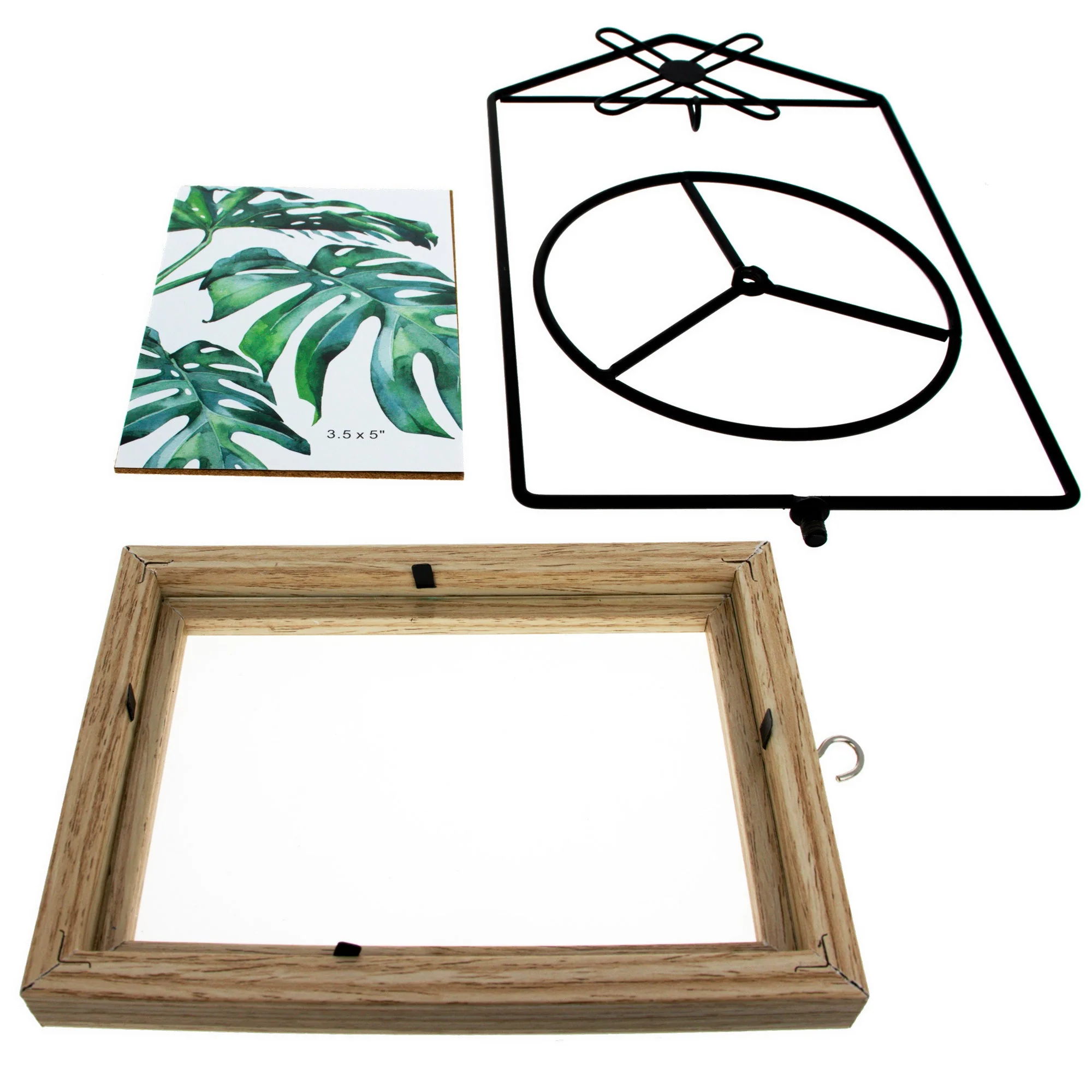 Black Windmill Roof House Hanging Photo Picture Frame and Metal Ornament Stand 10.15 Inches - Image 4