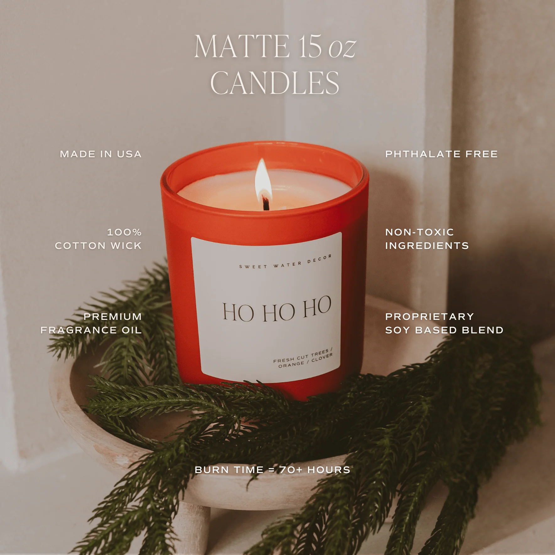 Blackwood Cherry Soy Candle - Red Matte Jar - 15 oz - Image 6