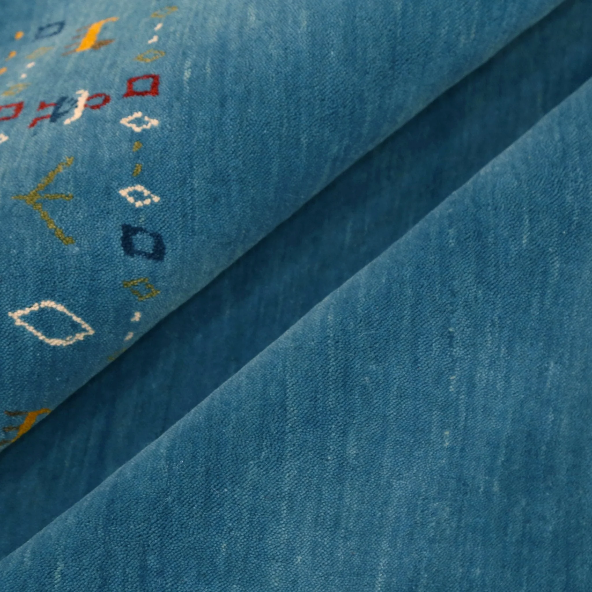 Blue Contemporary Design Hand Loomed Wool Area Rug - Image 3