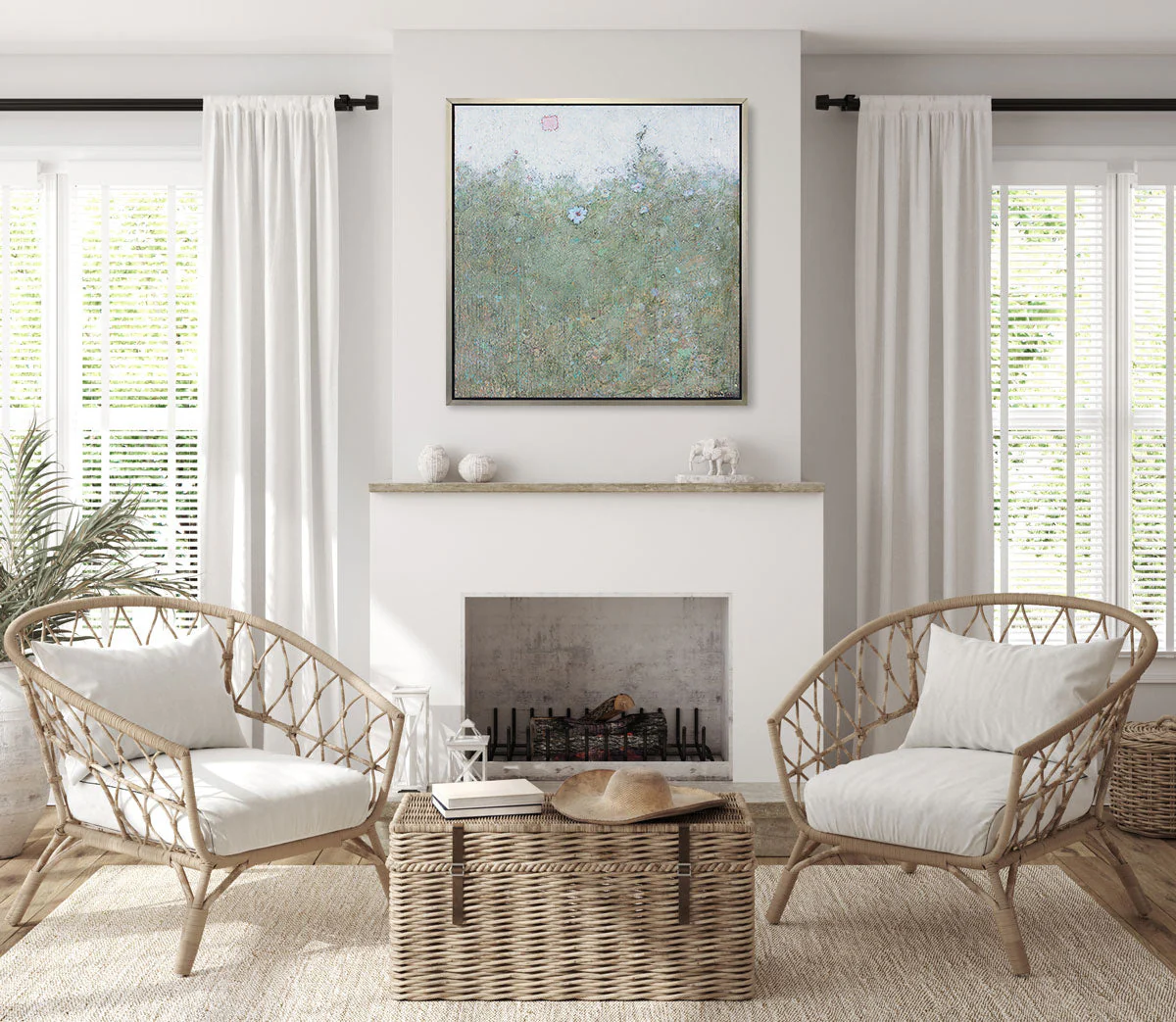 Blue Flower - Open Edition Canvas Print - Image 2