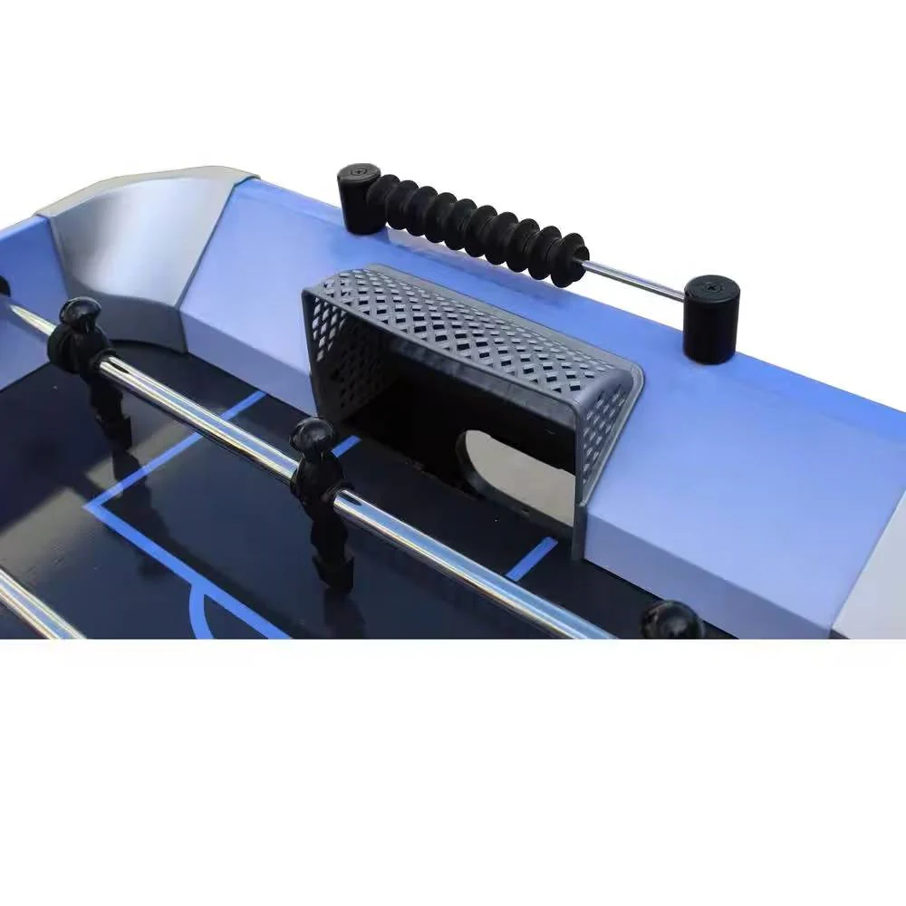 Blue Grey Black 4-foot Foosball Table with Abacus Scorers and 2 Balls - Image 4